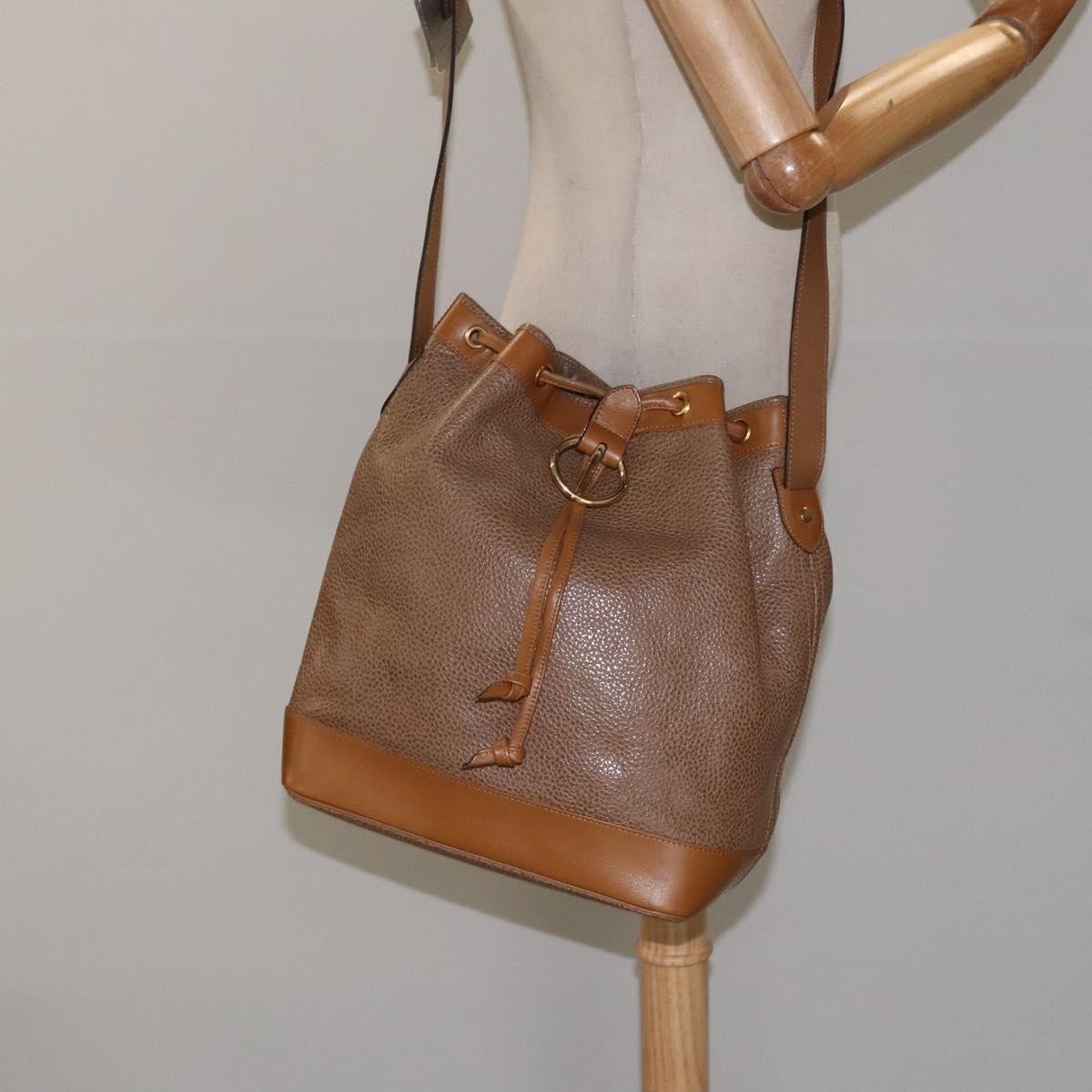 Christian Dior Vintage Leather Brown Leather Shoulder Bag Bag (Pre-Owned)