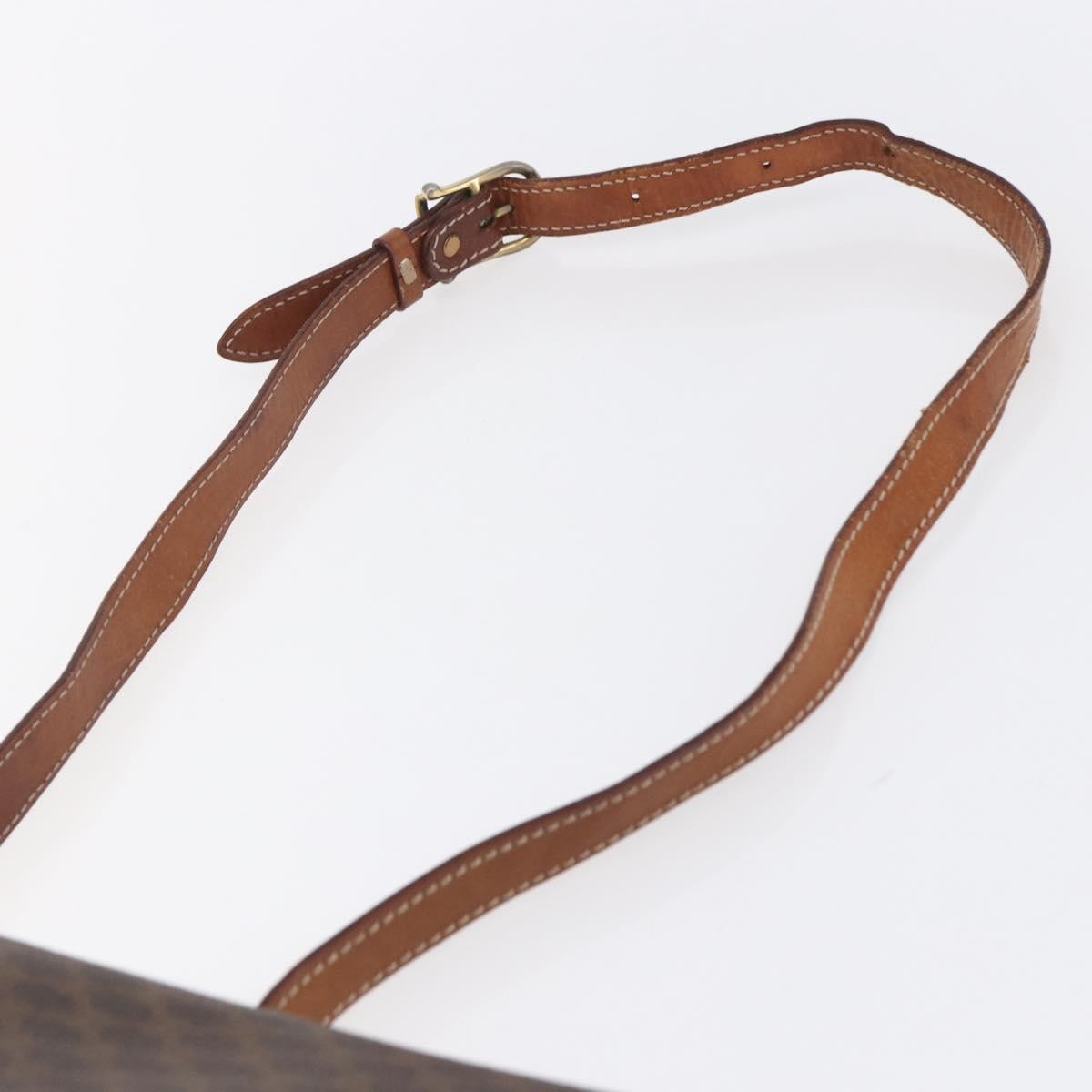 Celine Vintage Macadam Canvas And Leather Brown Canvas Shoulder Bag Bag (Pre-Owned)