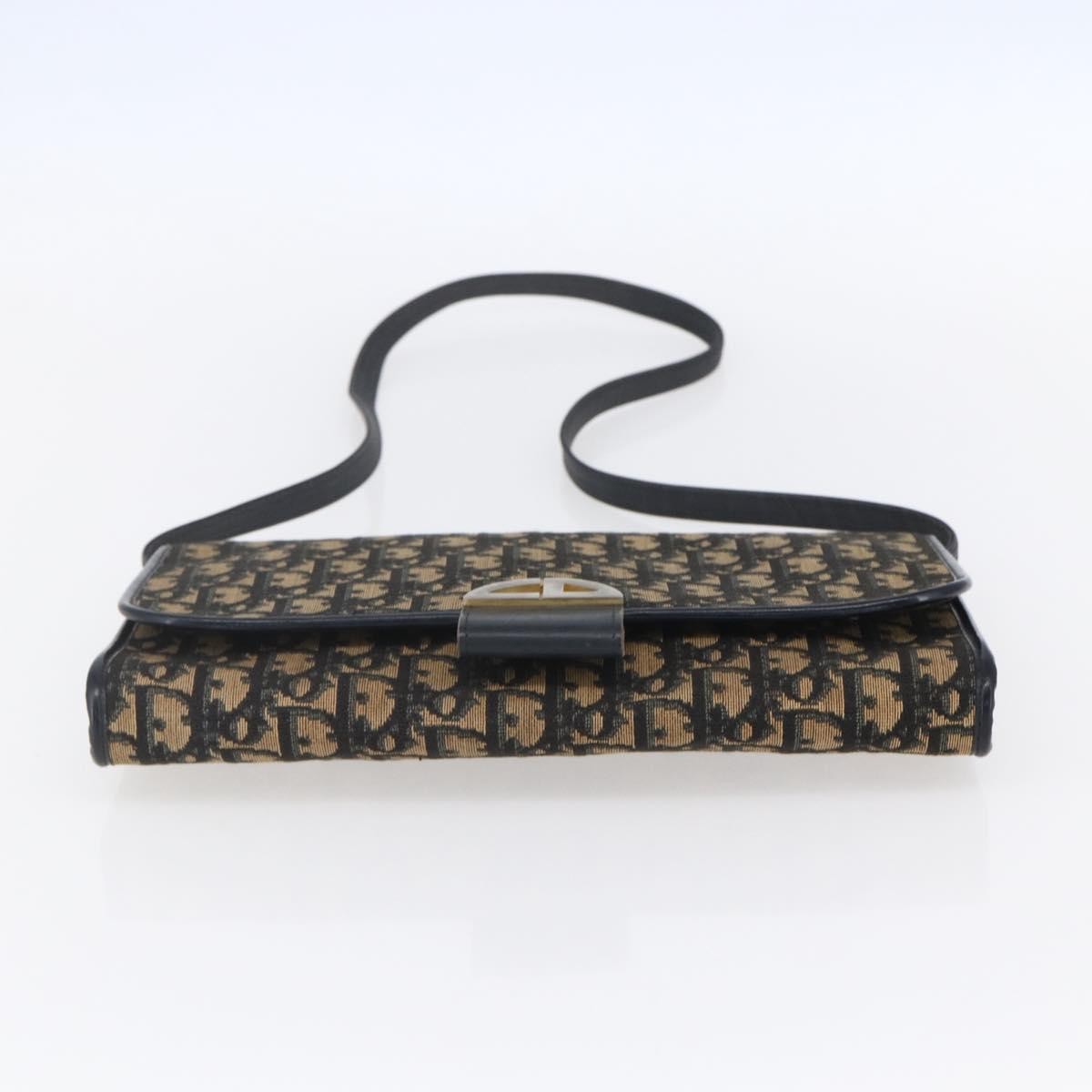 Christian Dior Vintage Trotter Canvas Navy Canvas Shoulder Bag Bag (Pre-Owned)