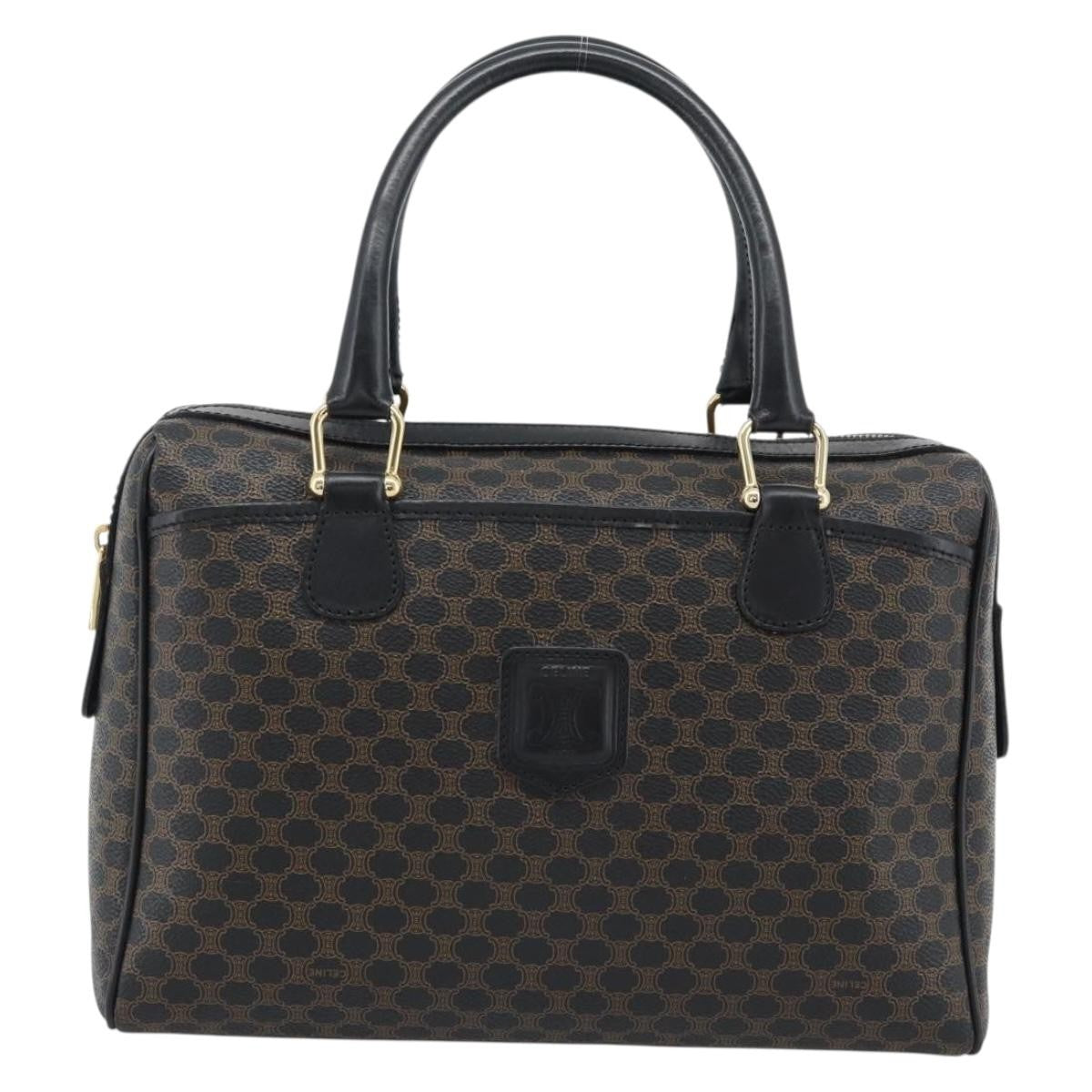 Celine Macadam Macadam With Leather Black Canvas Tote Bag Bag (Pre-Owned)
