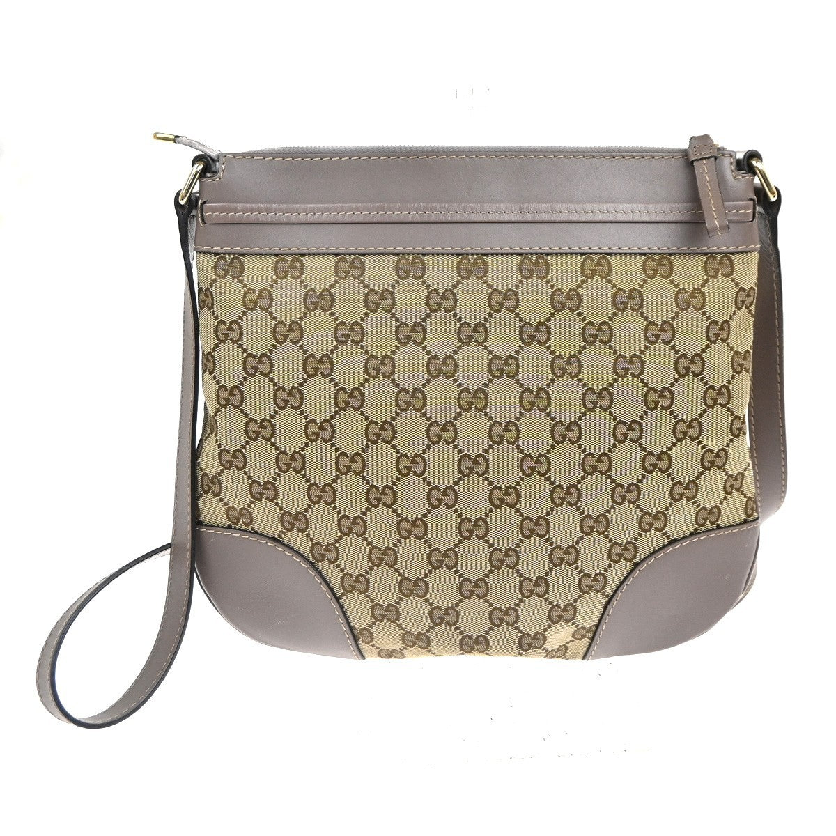 Gucci Mayfair Messenger Gg Canvas And Leather Beige Canvas Shoulder Bag Bag (Pre-Owned)