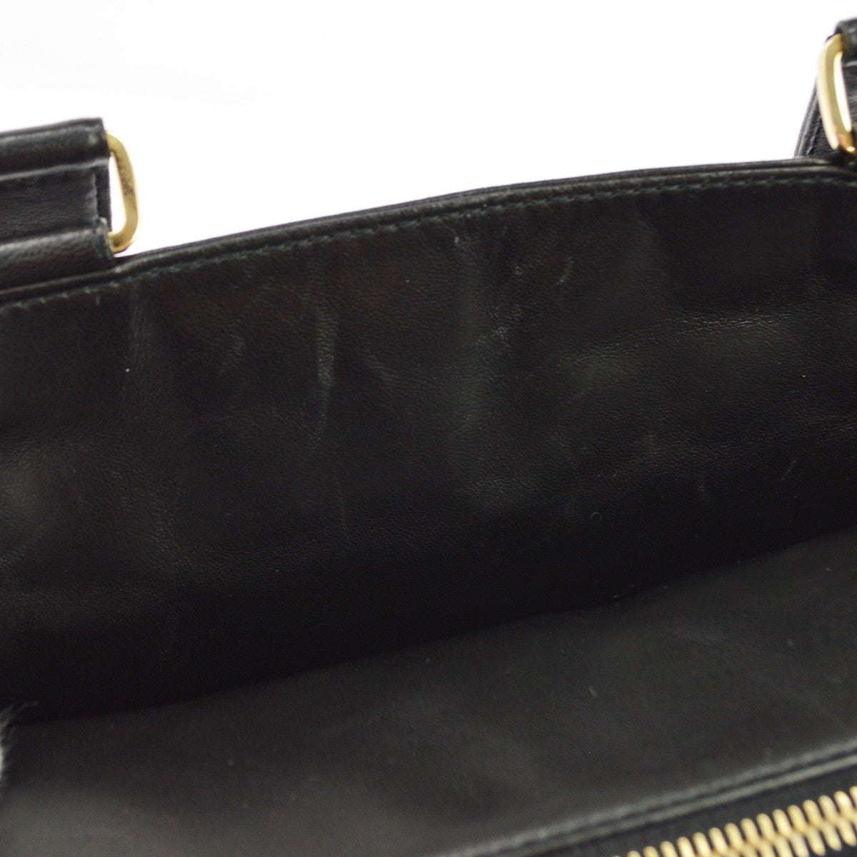 Chanel Chocolate Bar Barrel Quilted Leather Black Leather Handbag (Pre-Owned)