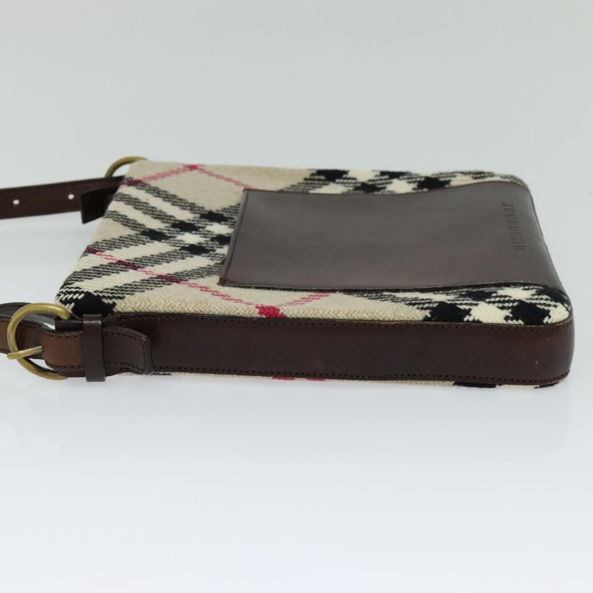 Burberry Nova Check Canvas Beige Canvas Shoulder Bag Bag (Pre-Owned)