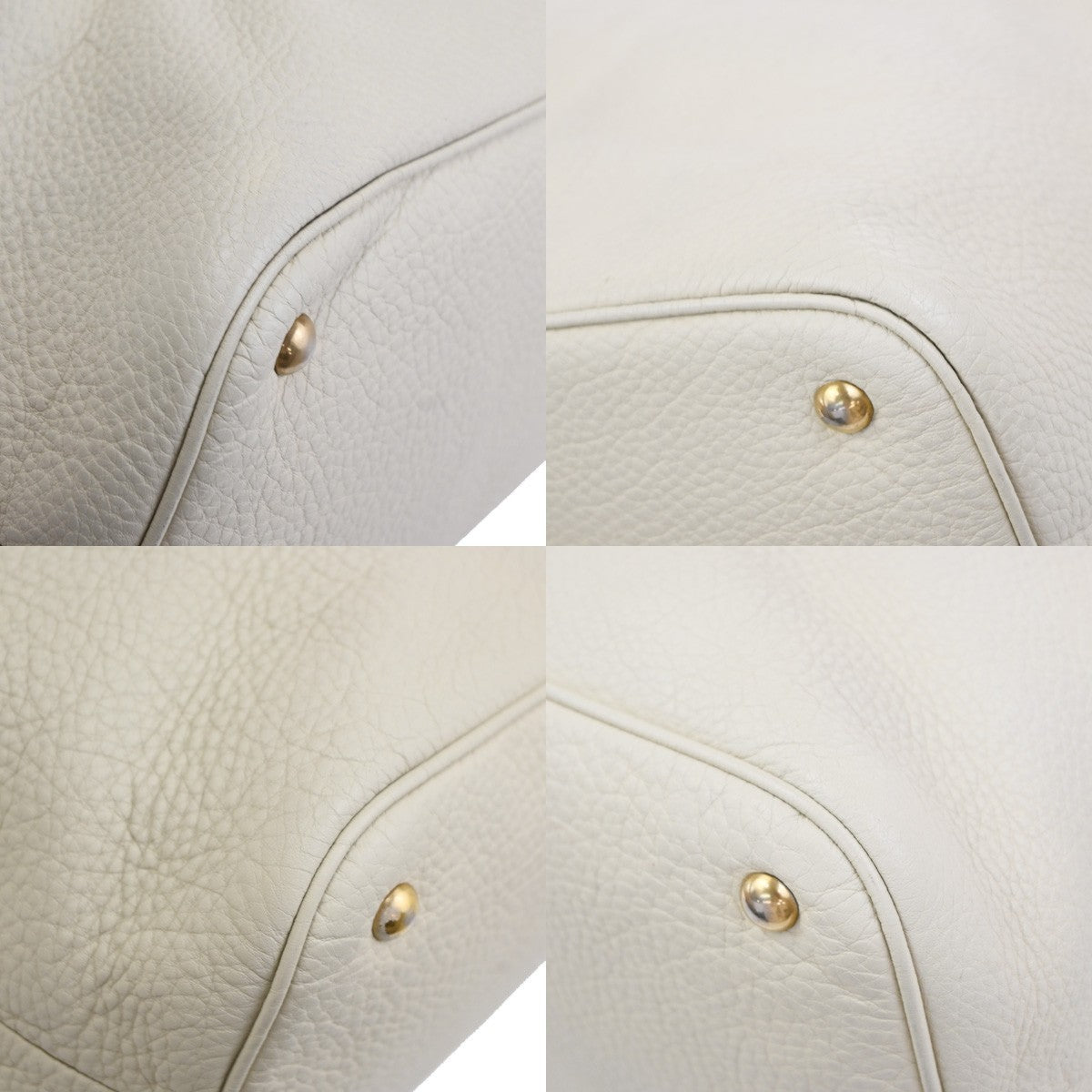 Gucci Twill Satchel Leather White Leather Shoulder Bag Bag (Pre-Owned)