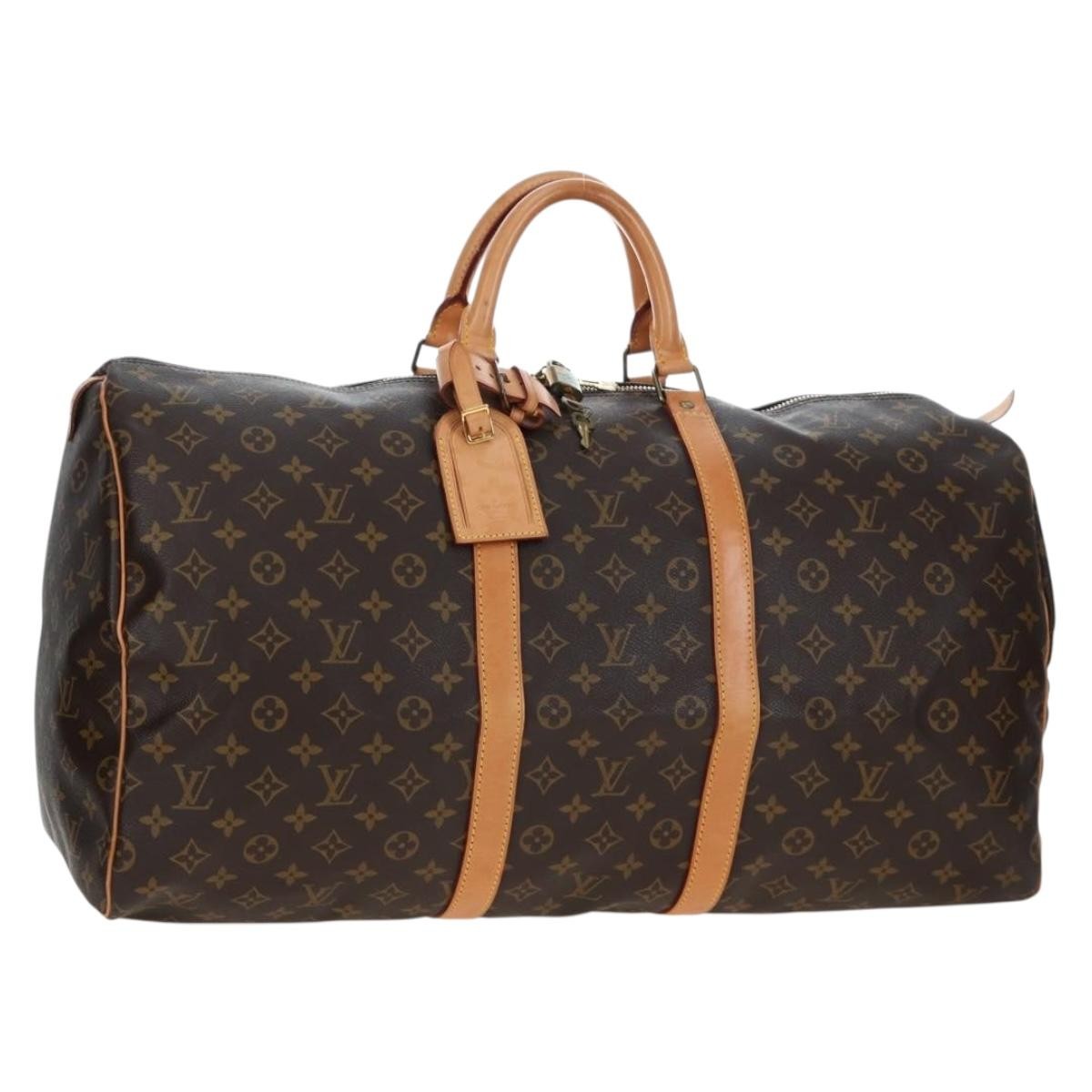 Louis Vuitton Keepall Monogram Canvas Brown Canvas Travel Bag Bag (Pre-Owned)