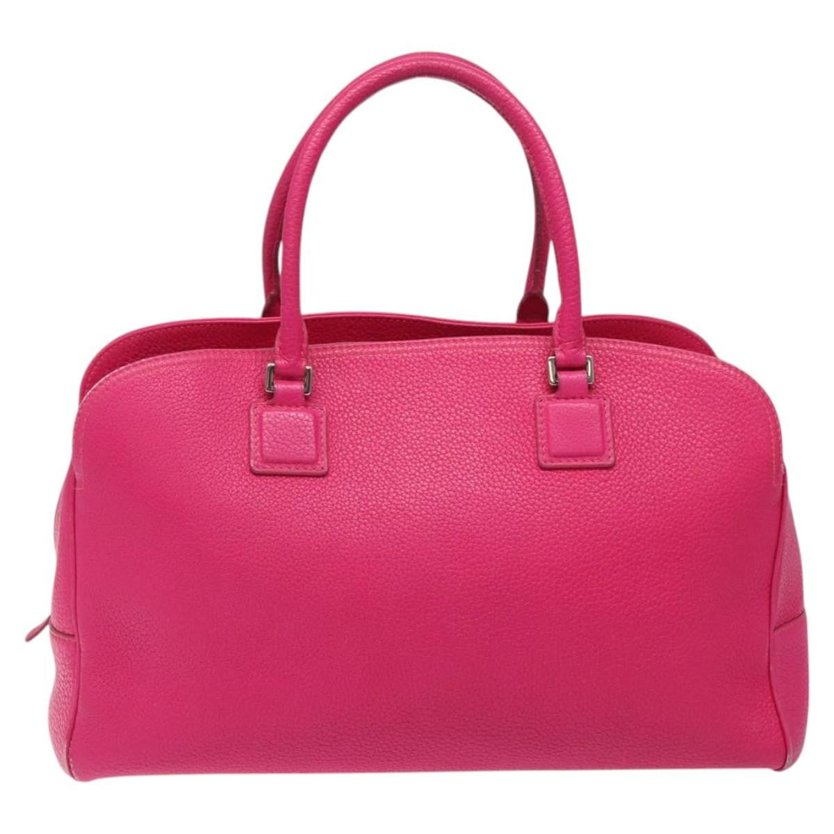Loewe Vintage Anagram Leather Pink Leather Handbag (Pre-Owned)