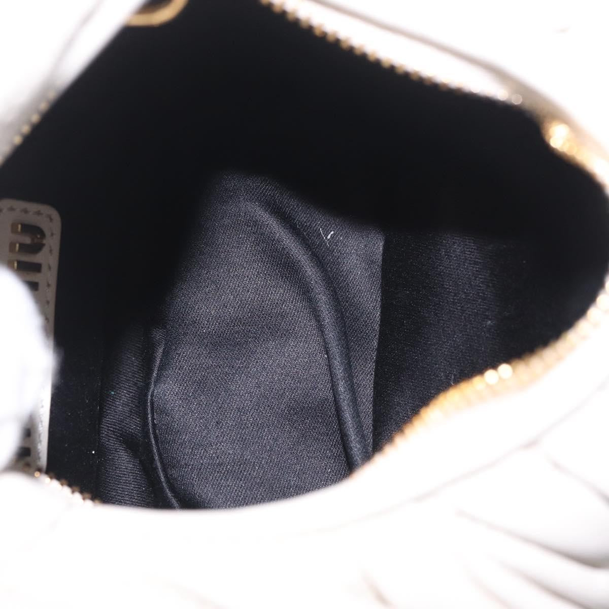 Miu Miu Wander Hobo Matelasse Leather White Leather Shoulder Bag Bag (Pre-Owned)