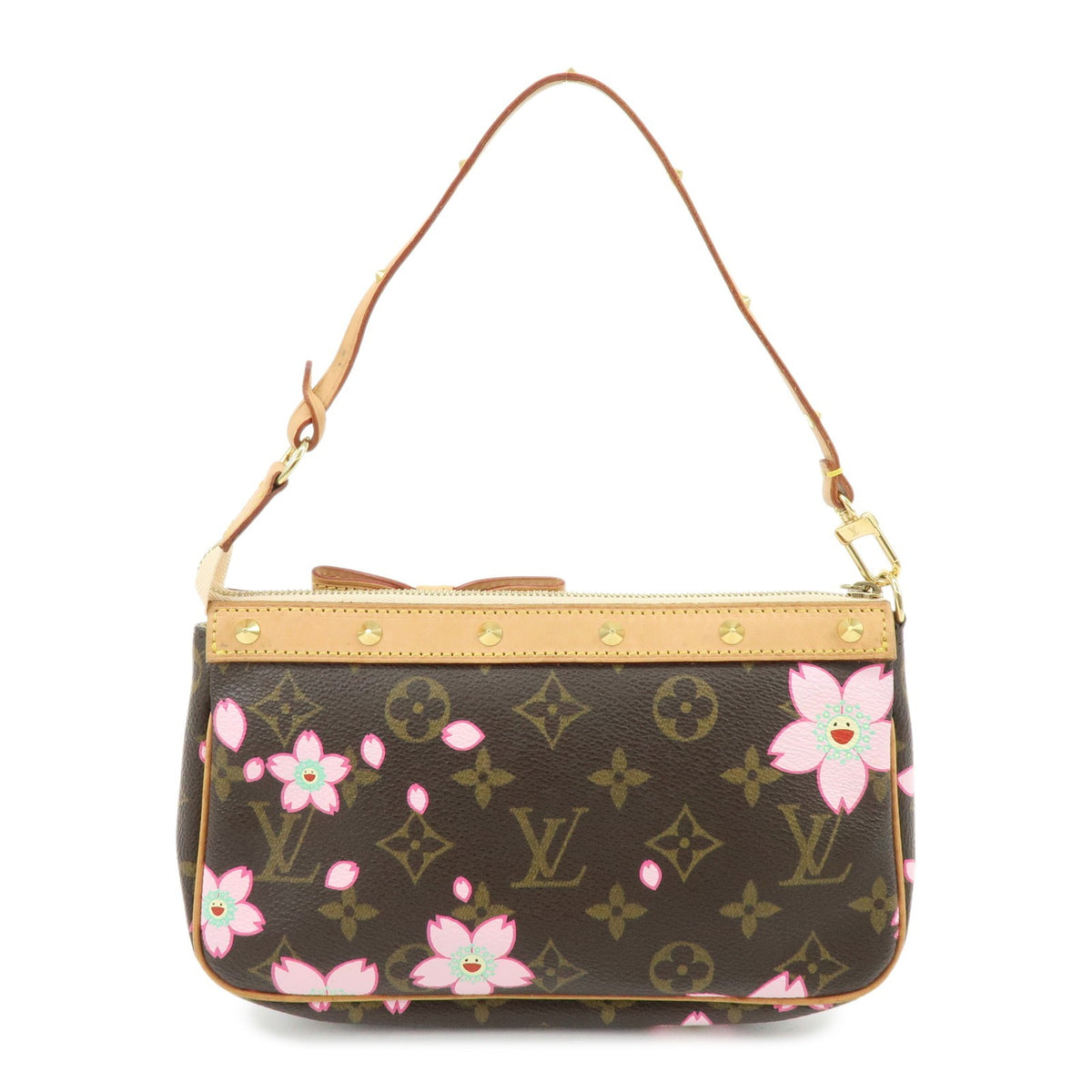 Louis Vuitton Pochette Accessoires Limited Edition Cherry Blossom Monogram Brown Canvas Clutche & Pouche Bag (Pre-Owned)