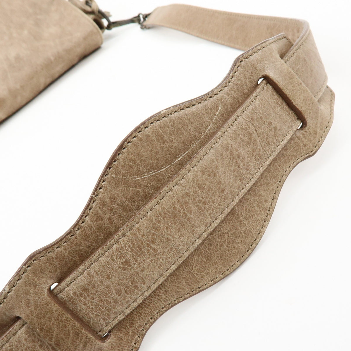 Balenciaga Classic Studs Folk Messenger Leather Brown Leather Crossbody Bag Bag (Pre-Owned)