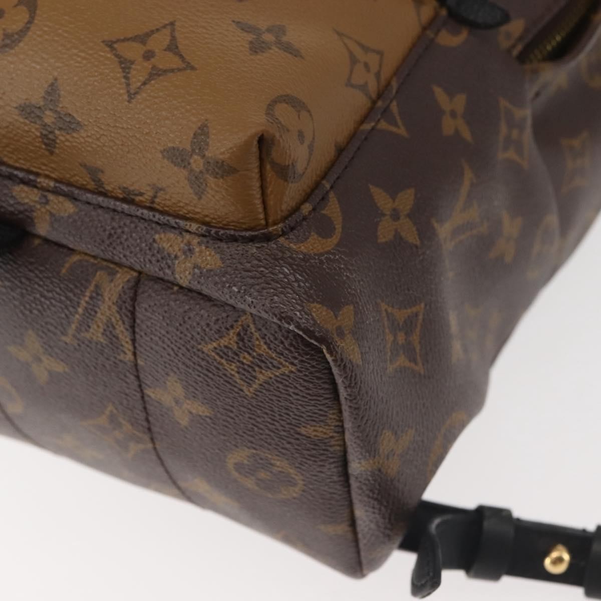 Louis Vuitton Palm Springs Reverse Monogram Canvas Brown Canvas Backpack Bag (Pre-Owned)