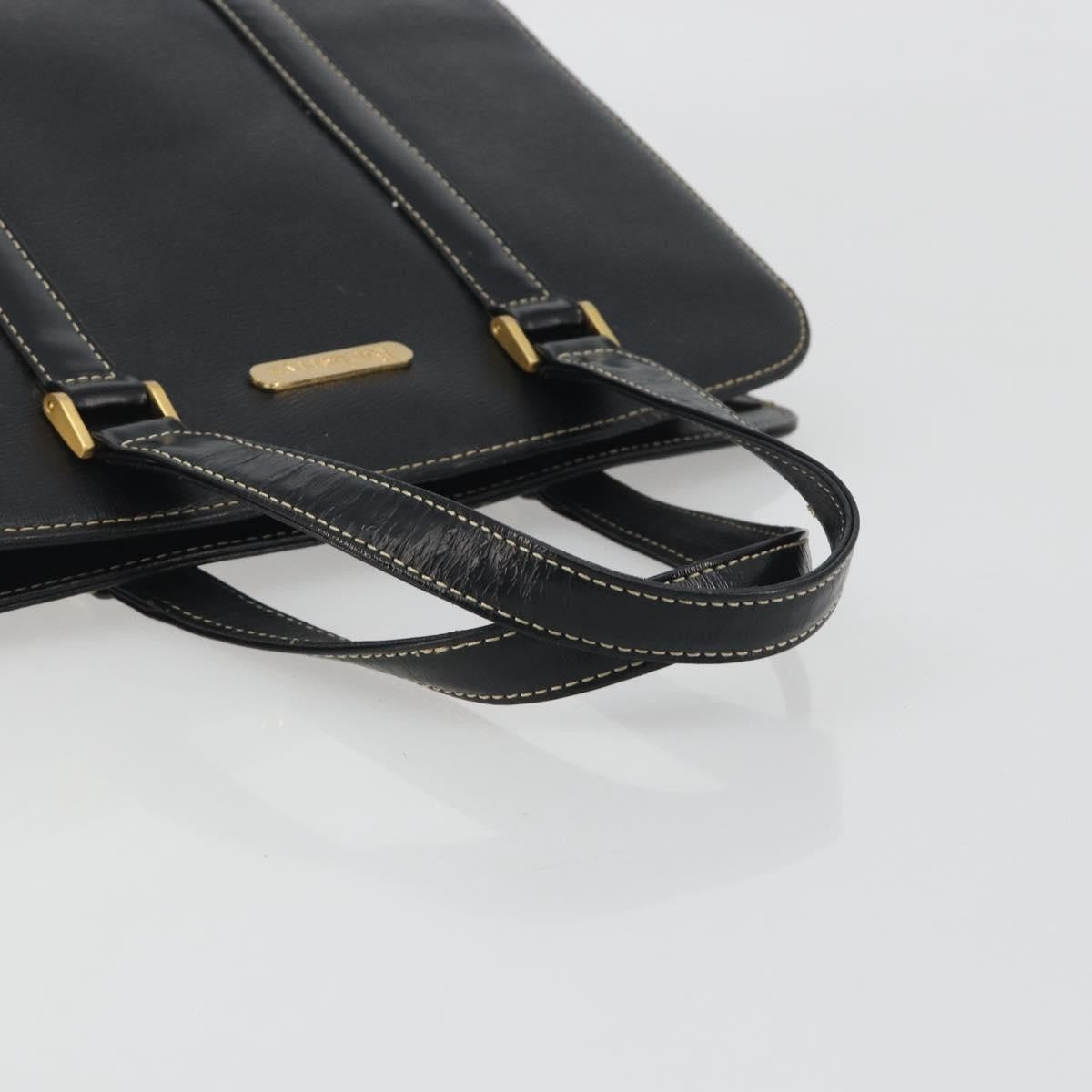 Burberry Vintage Leather Black Leather Handbag (Pre-Owned)