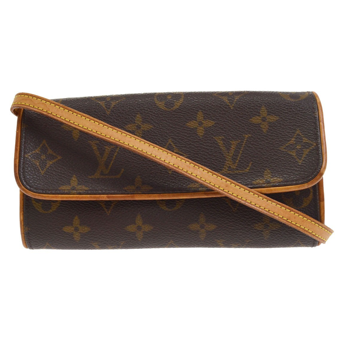Louis Vuitton Twin Monogram Canvas Brown Canvas Clutche & Pouche Bag (Pre-Owned)
