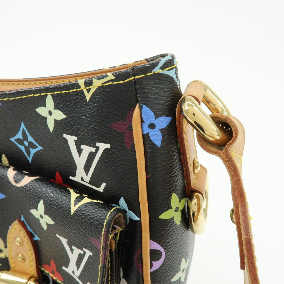 Louis Vuitton Lodge Monogram Multicolor Black Canvas Handbag (Pre-Owned)