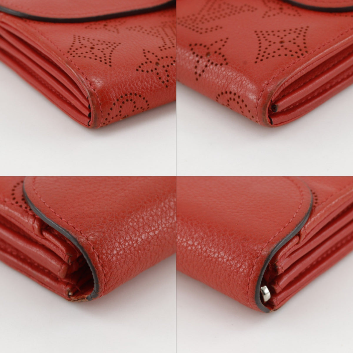 Louis Vuitton Iris Mahina Leather Red Leather Wallets Accessory (Pre-Owned)
