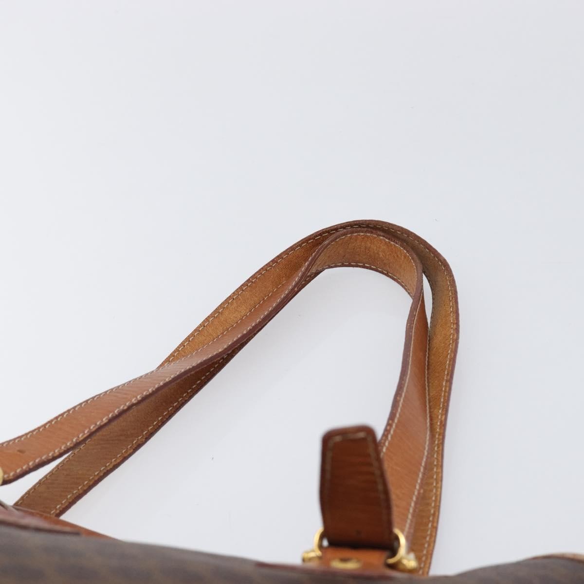 Celine Vintage Macadam Shopper Coated Canvas Brown Canvas Tote Bag Bag (Pre-Owned)