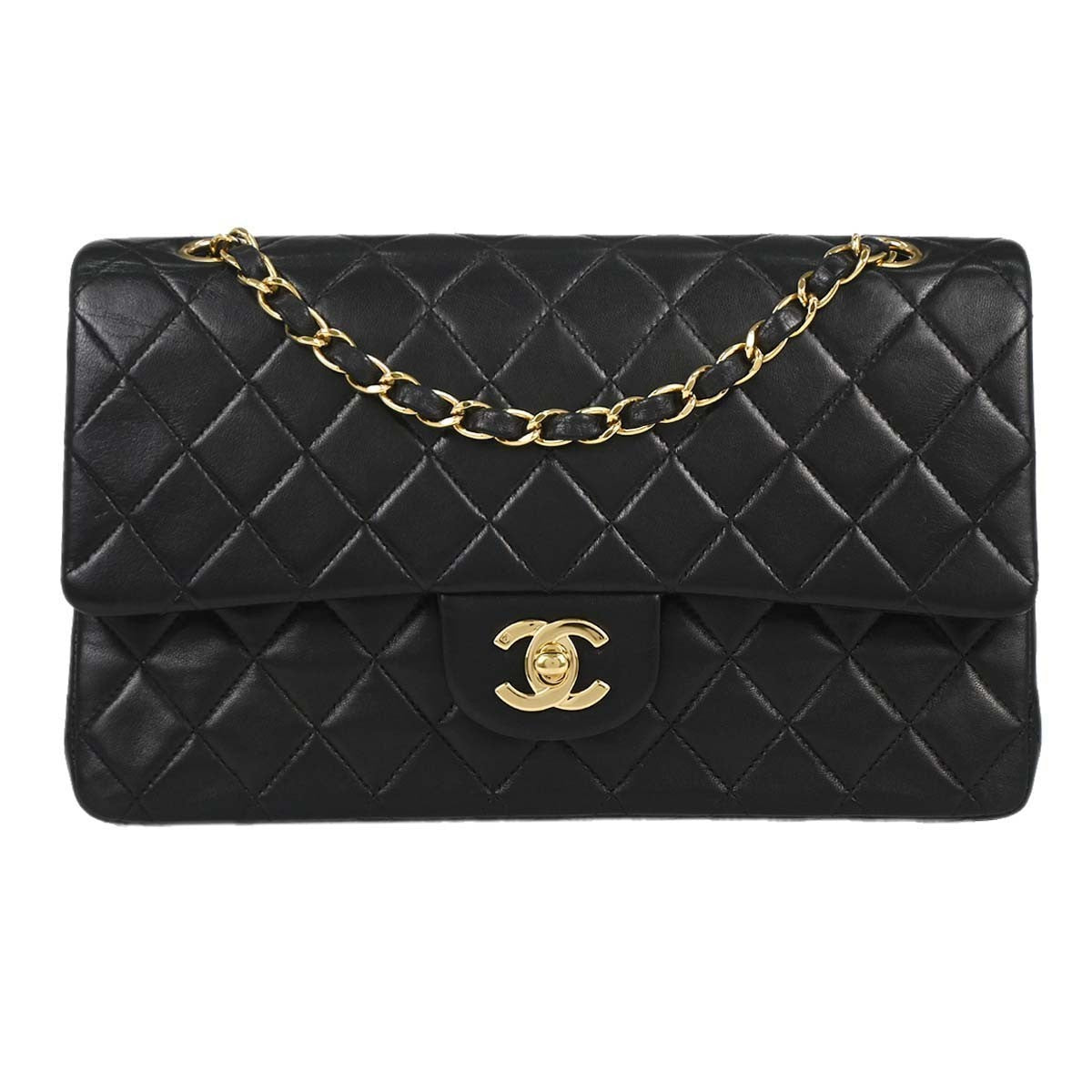 Chanel Timeless - Classic Double Flap Leather Black Leather Shoulder Bag Bag (Pre-Owned)