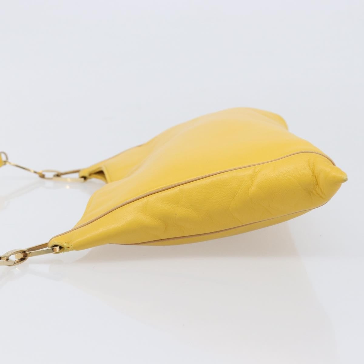 Loewe Shoulder Bag Leather Yellow Leather Shoulder Bag Bag (Pre-Owned)