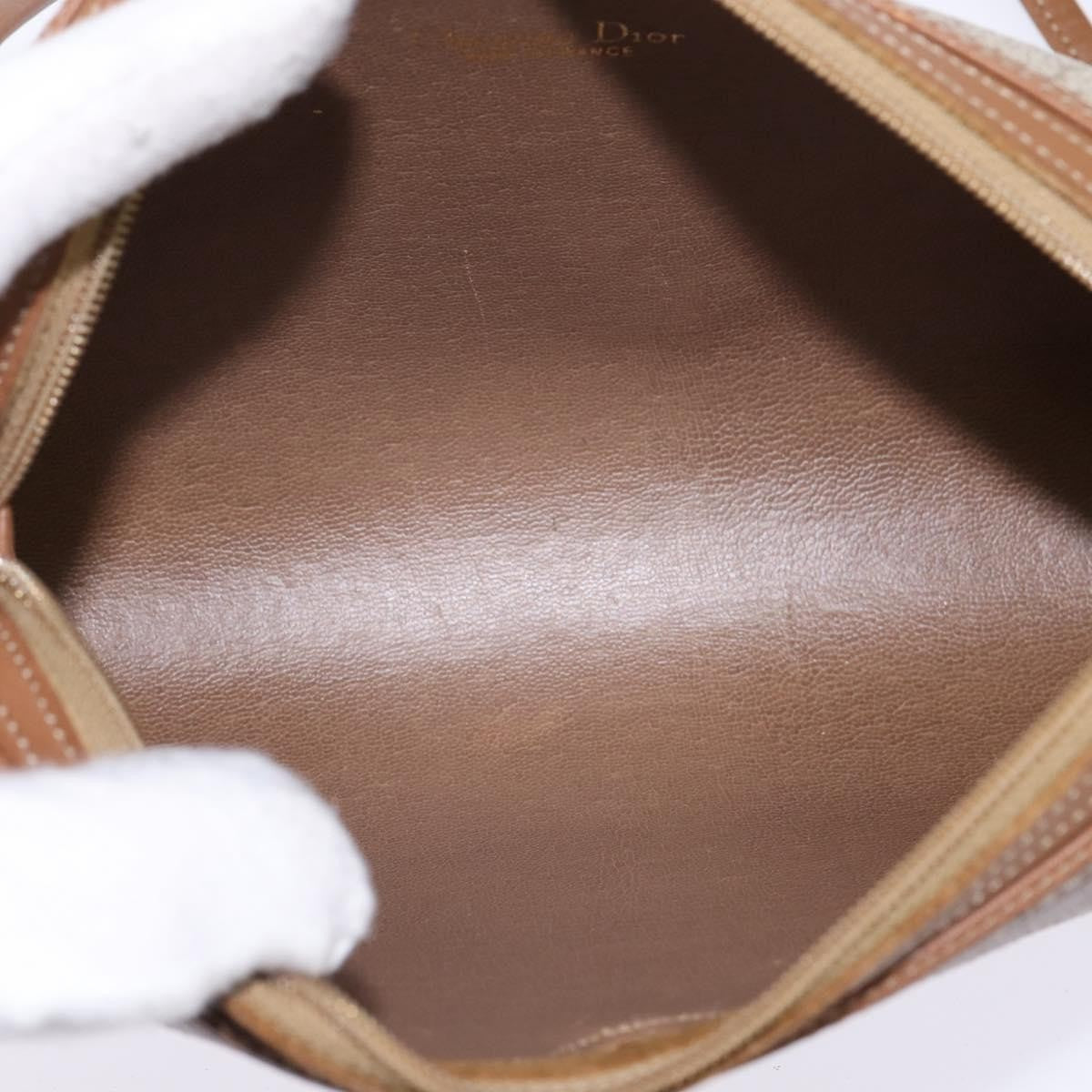 Christian Dior Vintage Honeycomb Canvas And Leather Beige Canvas Bag (Pre-Owned)