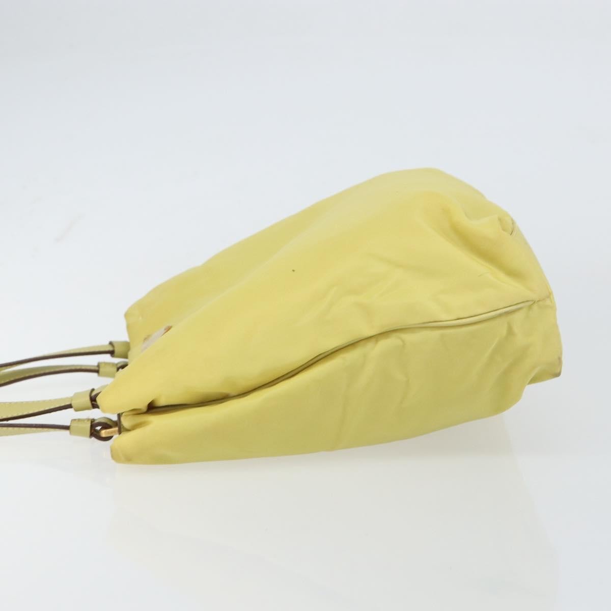 Prada Vintage Tote Nylon Yellow Nylon Tote Bag Bag (Pre-Owned)