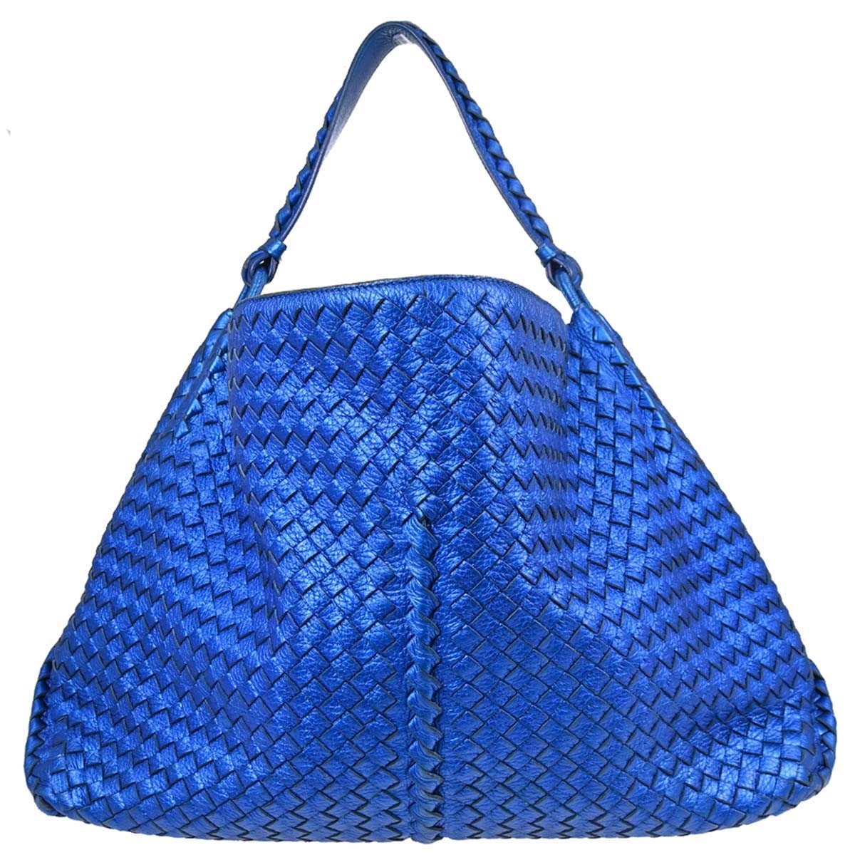 Bottega Veneta Intrecciato Handbag Intrecciato Metallic Leather Handbag (Pre-Owned)