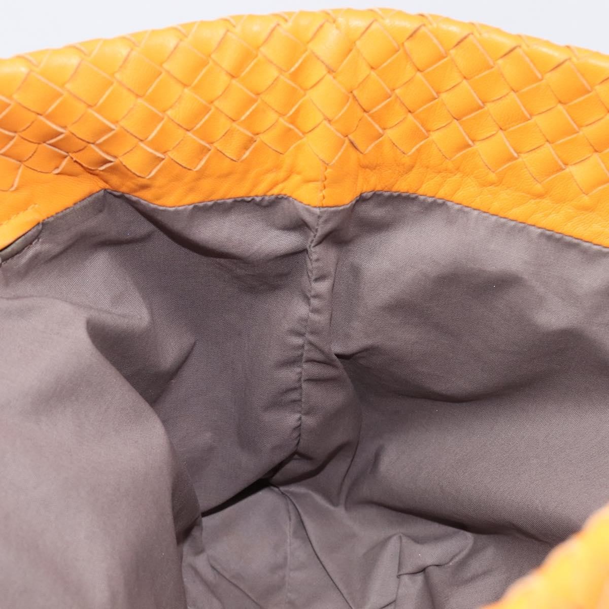 Bottega Veneta Capri Intrecciato Nappa Orange Leather Tote Bag Bag (Pre-Owned)