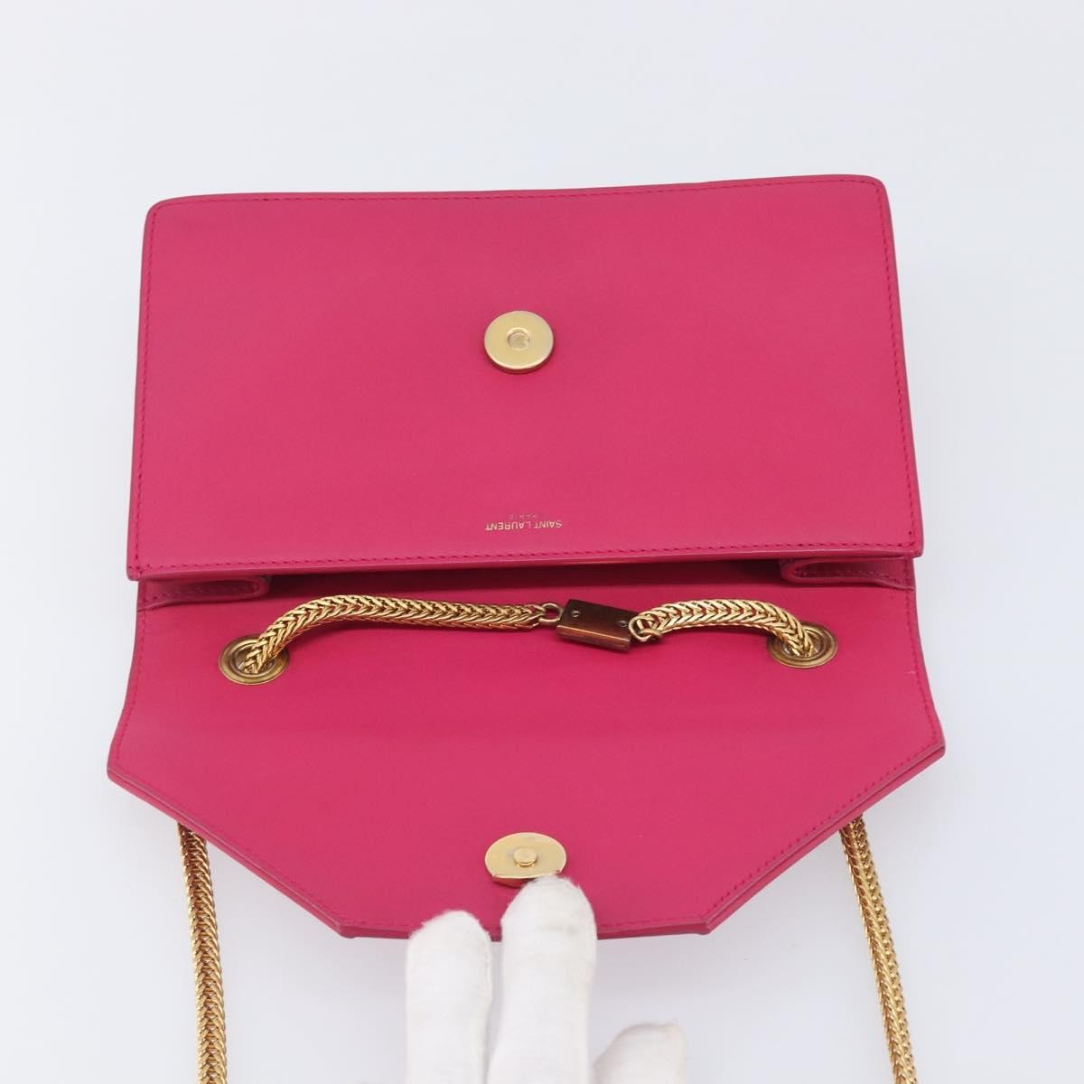 Saint Laurent Betty Leather Pink Leather Handbag (Pre-Owned)