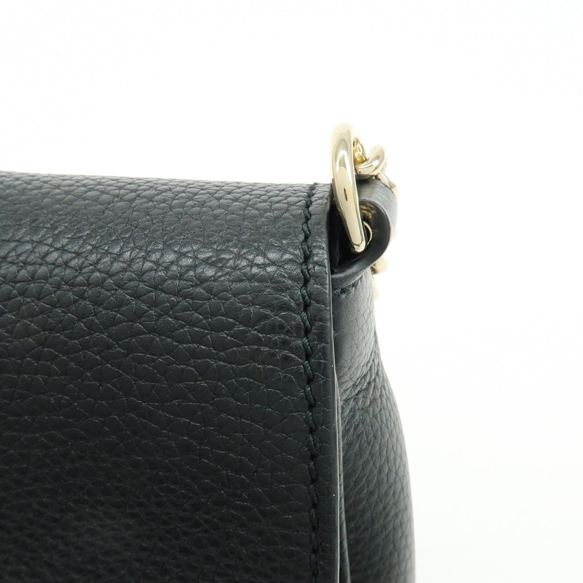 Gucci Soho Chain Leather Black Calfskin Crossbody Bag Bag (Pre-Owned)
