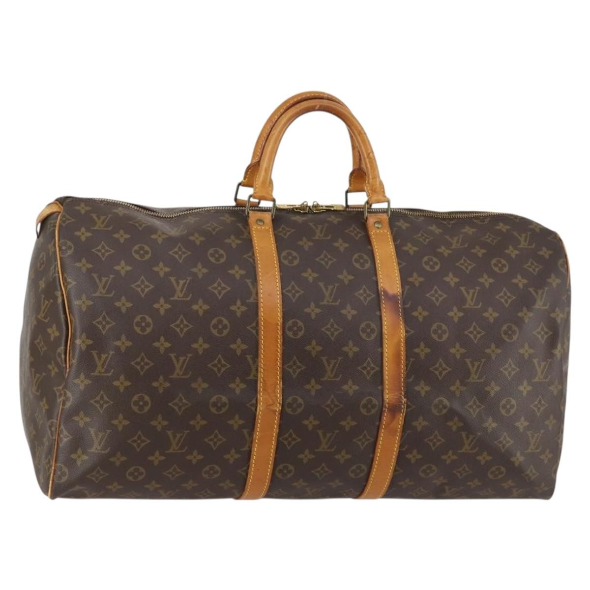 Louis Vuitton Keepall Monogram Canvas Brown Canvas Travel Bag Bag (Pre-Owned)