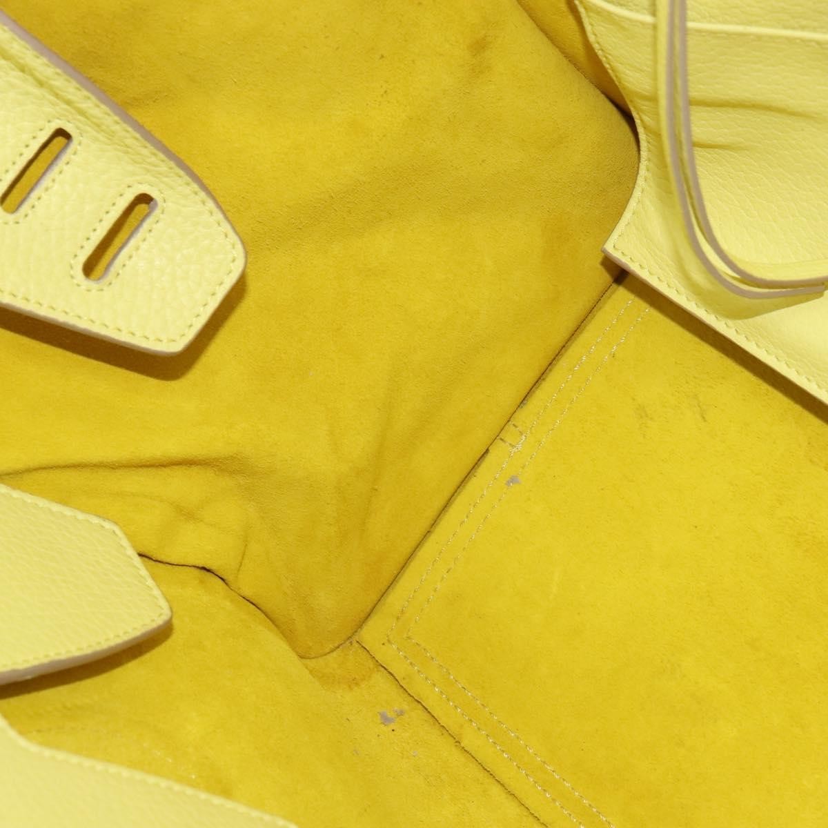Celine Tie Knot Smooth Leather Yellow Leather Bag (Pre-Owned)