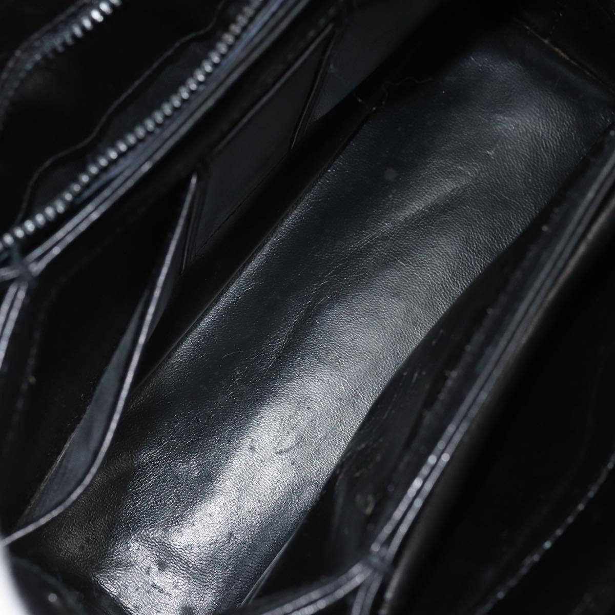 Gucci Vintage Leather Black Leather Handbag (Pre-Owned)