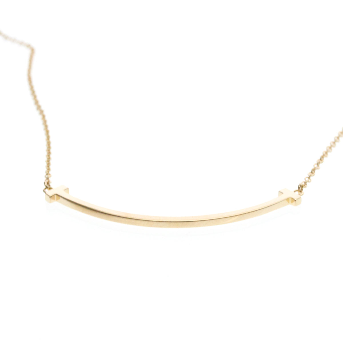 Tiffany & Co. T Smile Pendant 18K Rose Gold Gold Pink_Gold Necklace Jewelry (Pre-Owned)