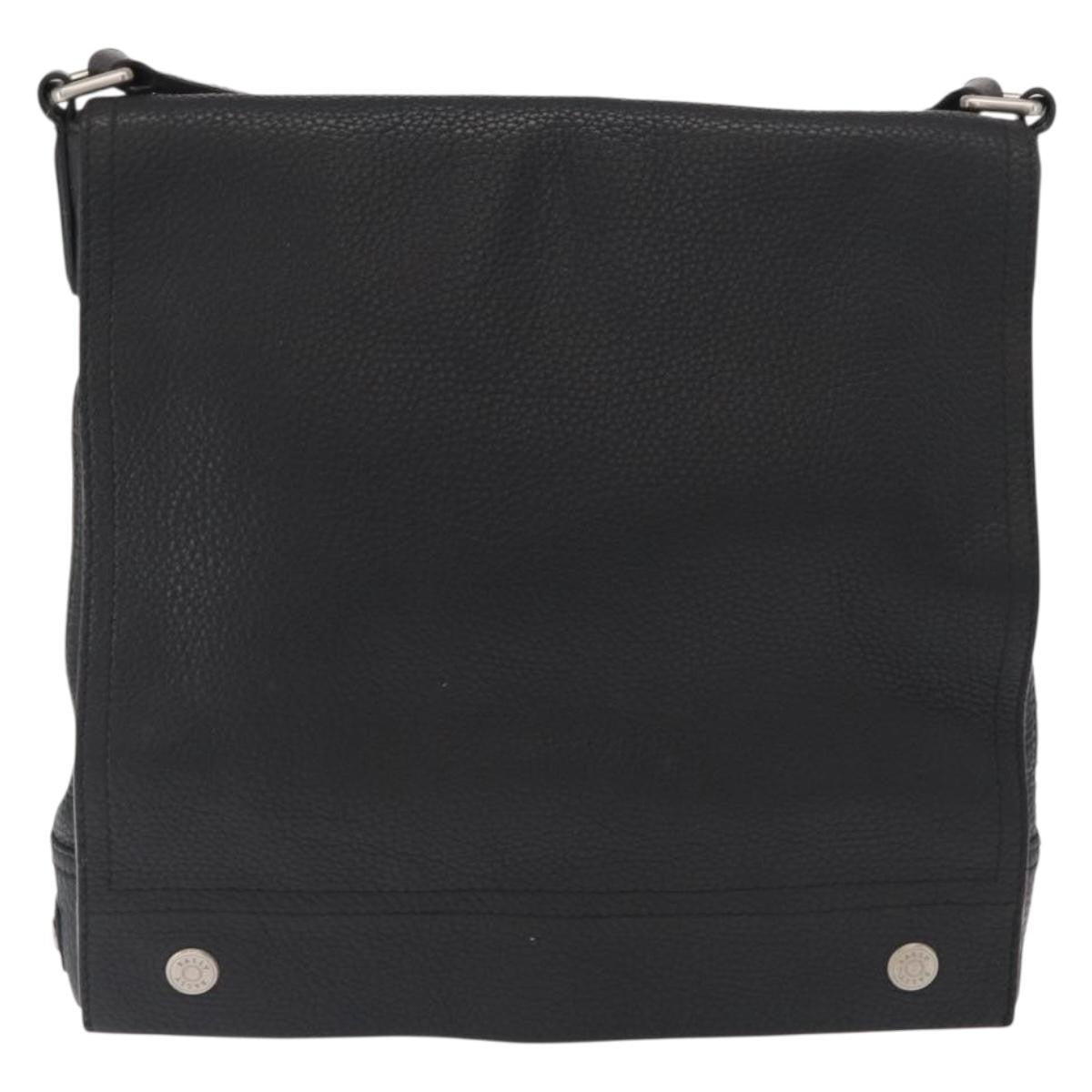 Bally Vintage Leather Black Leather Shoulder Bag Bag (Pre-Owned)