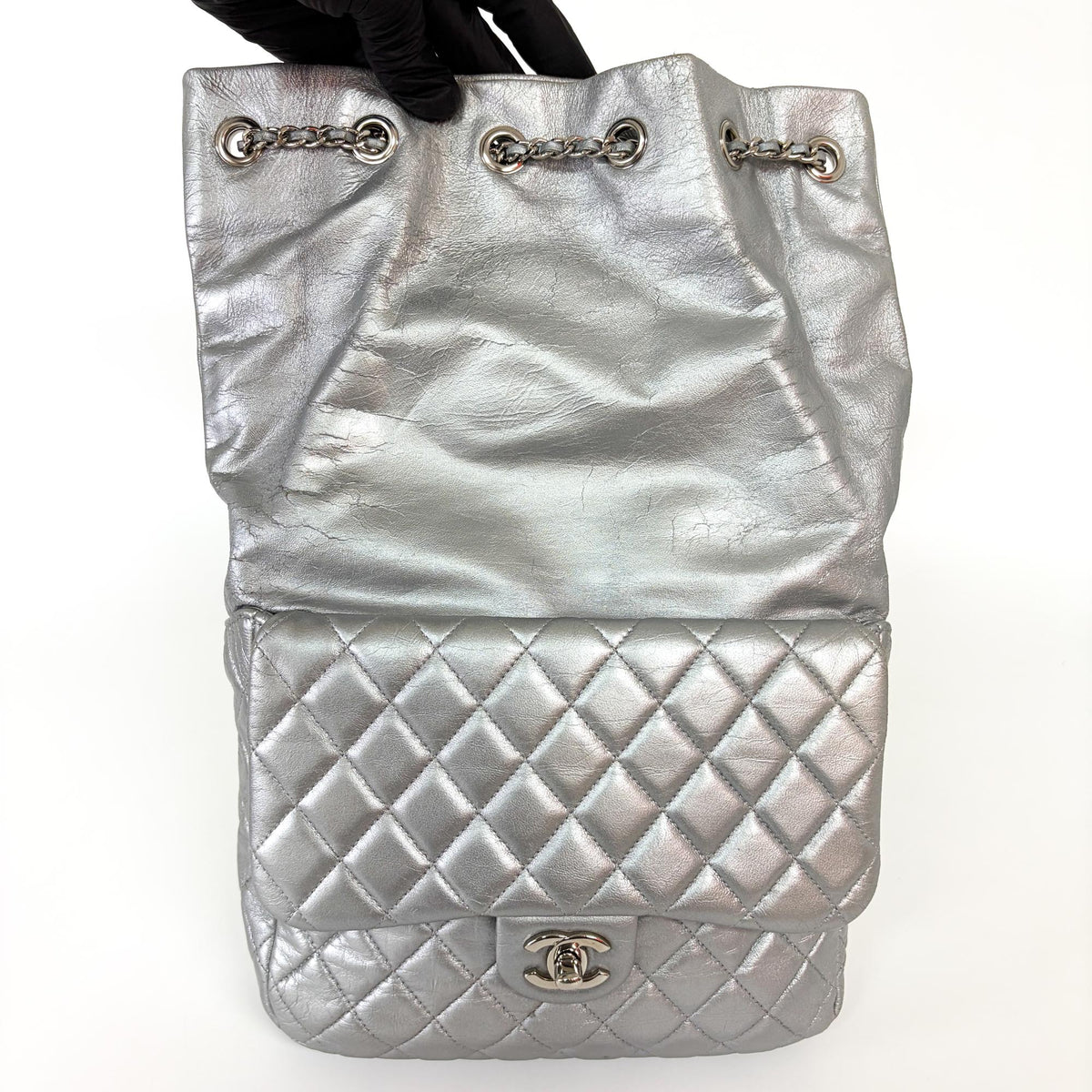Chanel Backpack In Seoul Metallic Lambskin Metallic Leather Backpack Bag (Pre-Owned)