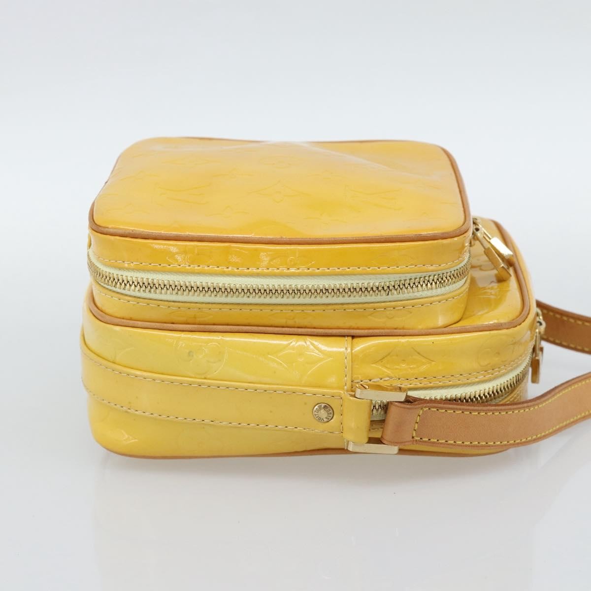 Louis Vuitton Wooster Monogram Vernis Yellow Patent_Leather Handbag (Pre-Owned)
