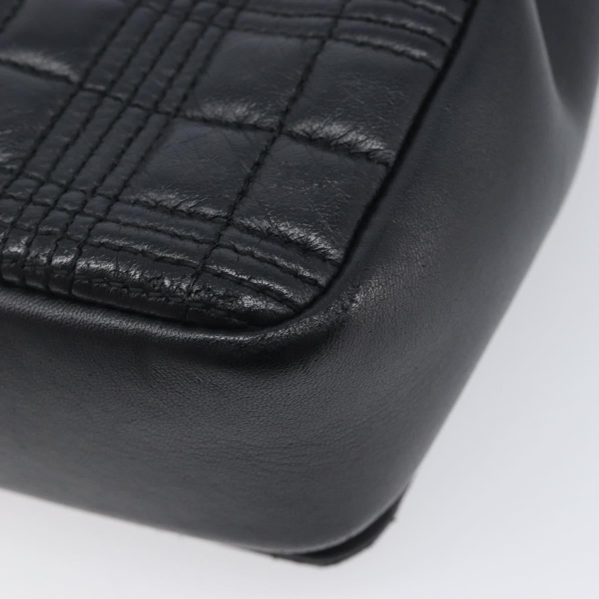 Burberry Lola Wallet On Chain Quilted Leather Black Leather Crossbody Bag Bag (Pre-Owned)