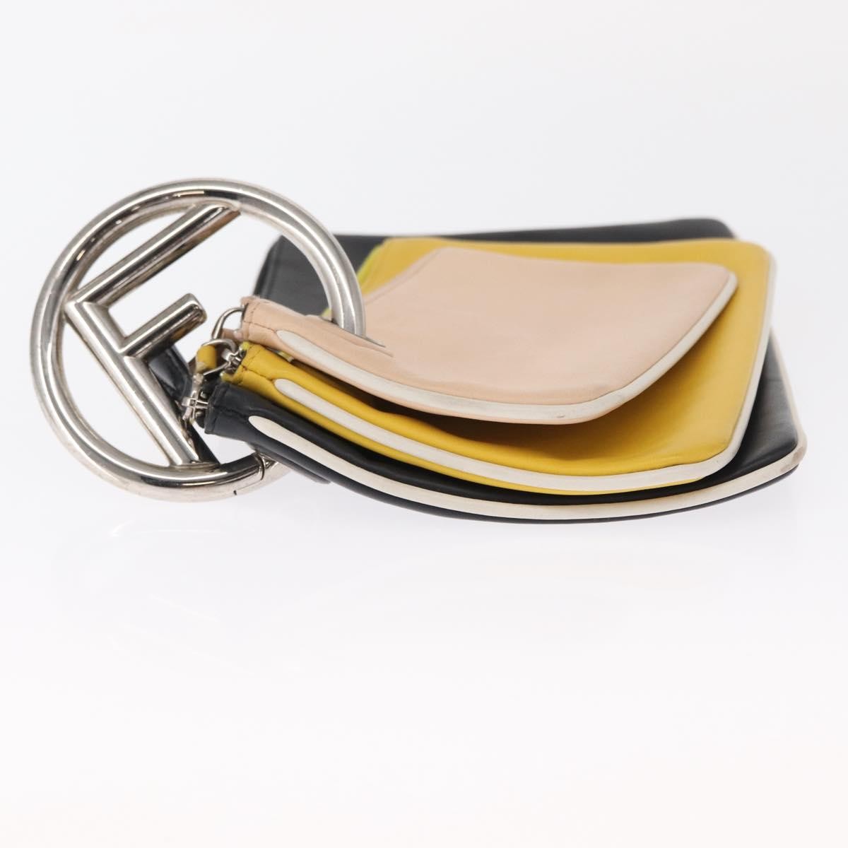 Fendi Triplette Pouch Set Calfskin Multicolour Leather Clutche & Pouche Bag (Pre-Owned)