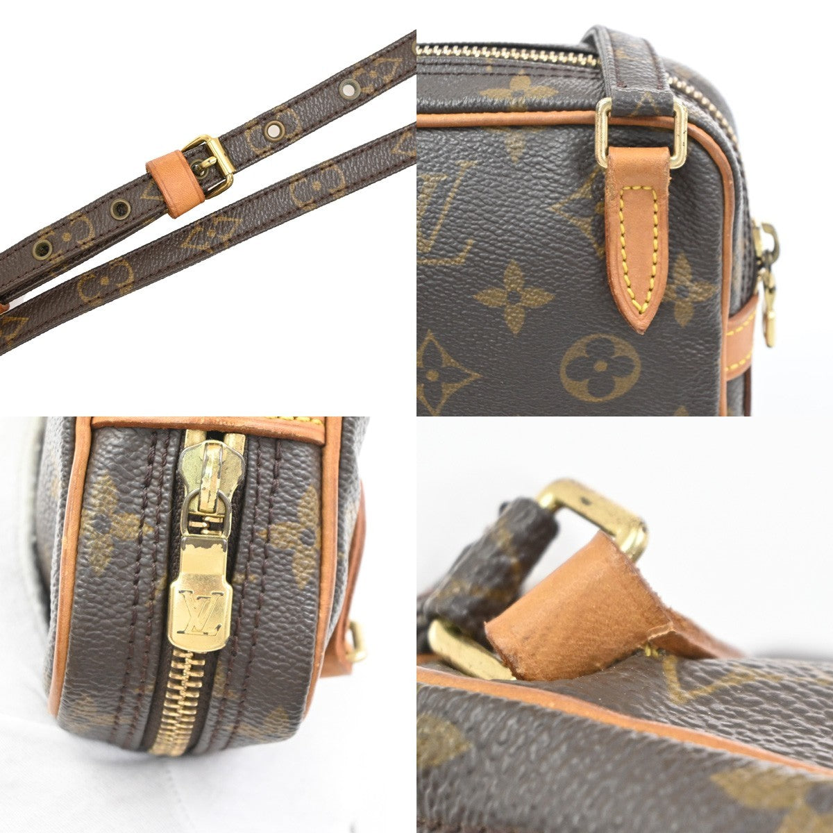 Louis Vuitton Pochette Marly Bandouliere Monogram Canvas Brown Canvas Shoulder Bag Bag (Pre-Owned)
