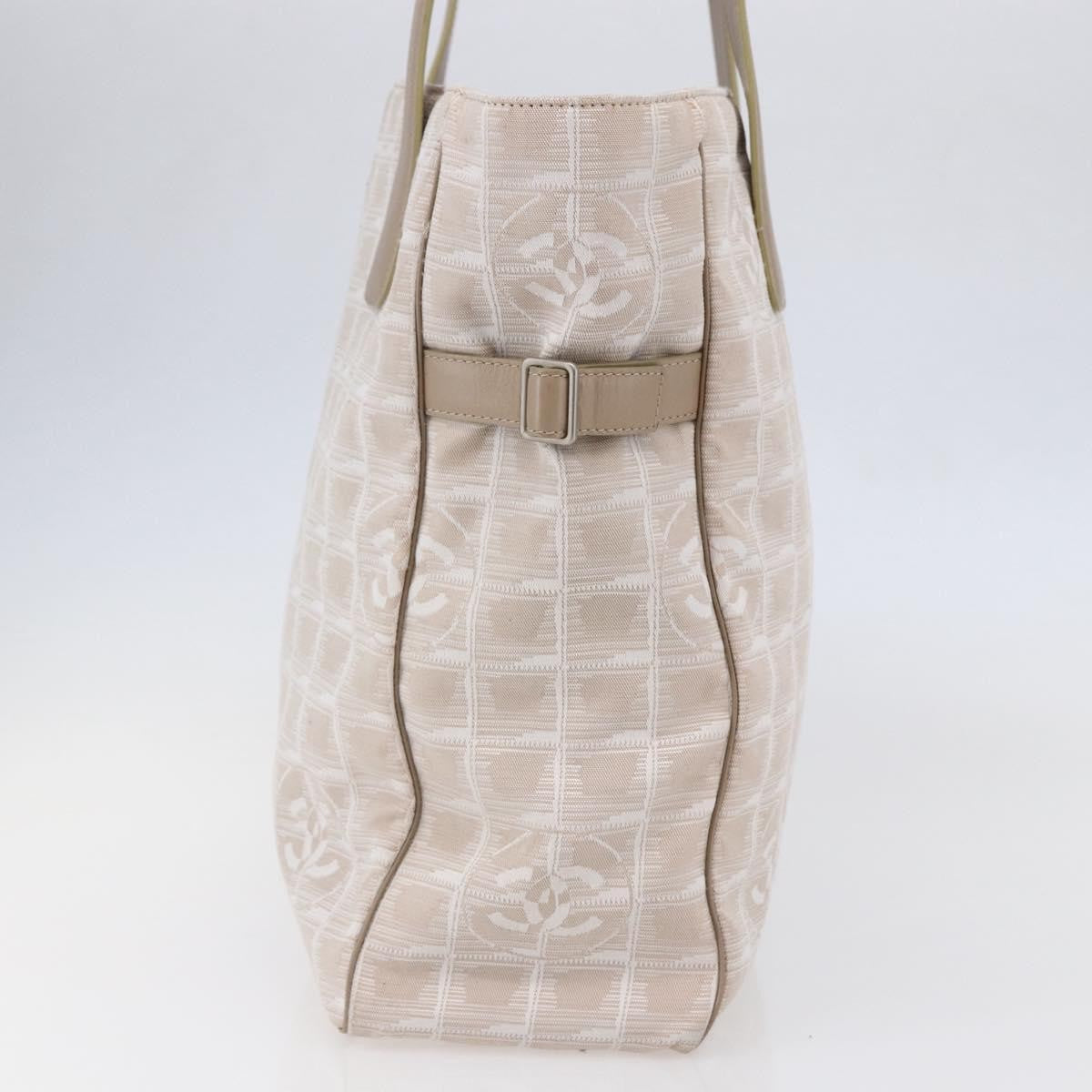 Chanel Travel Line Tote Nylon Pink Canvas Bag (Pre-Owned)