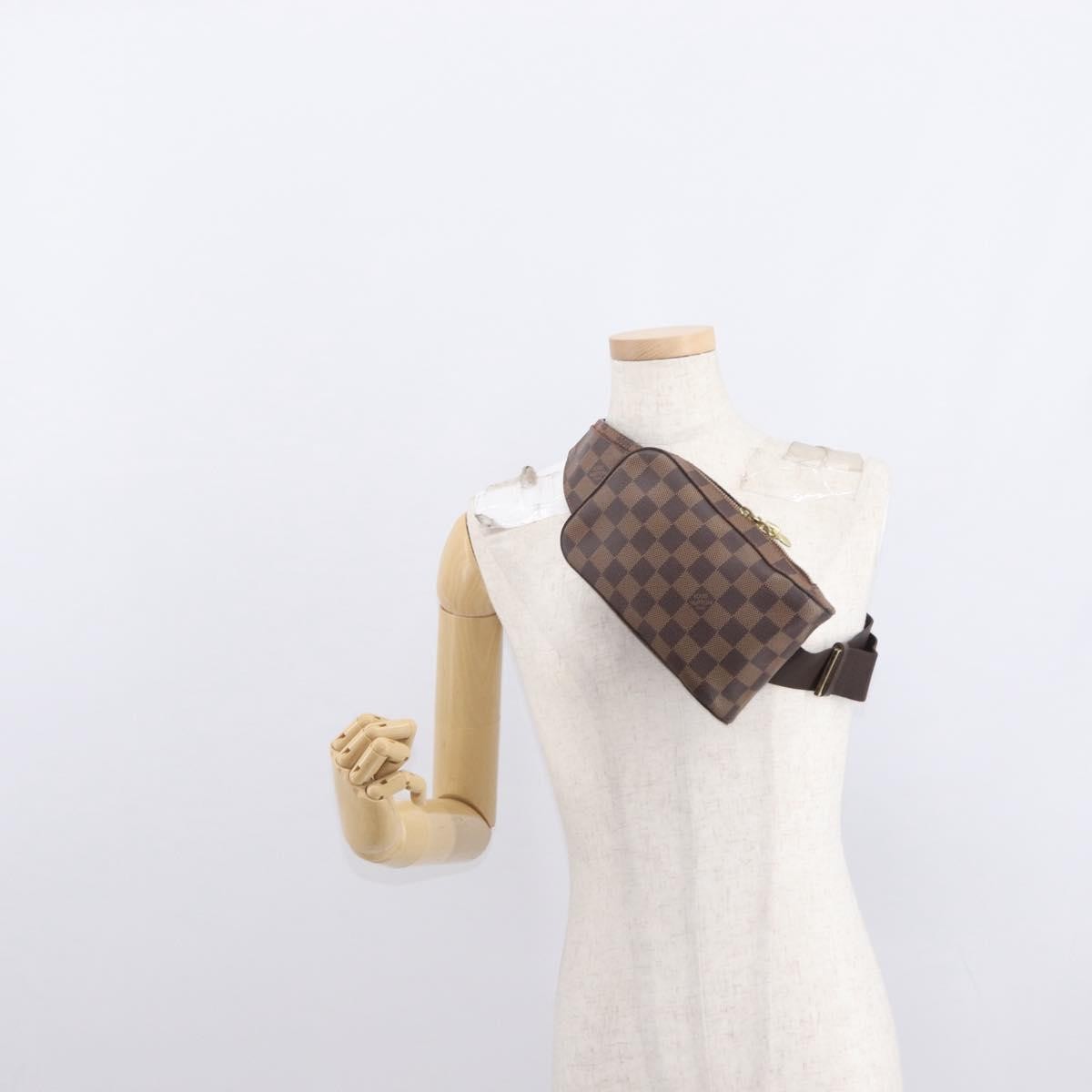 Louis Vuitton Geronimos Waist Damier Ebene Brown Canvas Clutche & Pouche Bag (Pre-Owned)