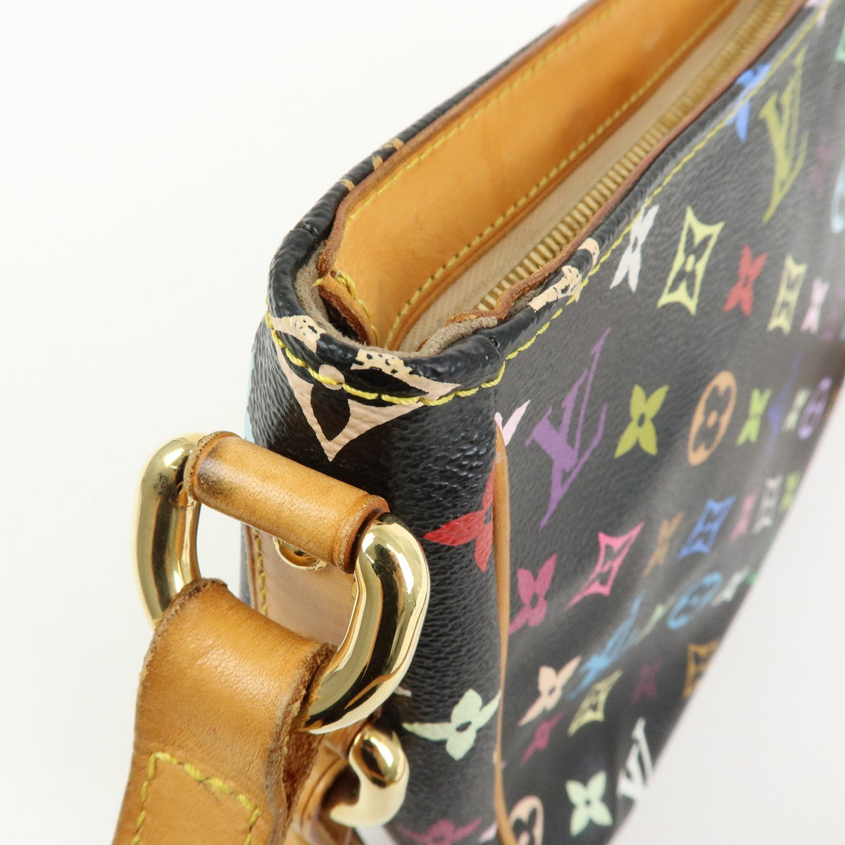 Louis Vuitton Lodge Monogram Multicolor Black Canvas Handbag (Pre-Owned)