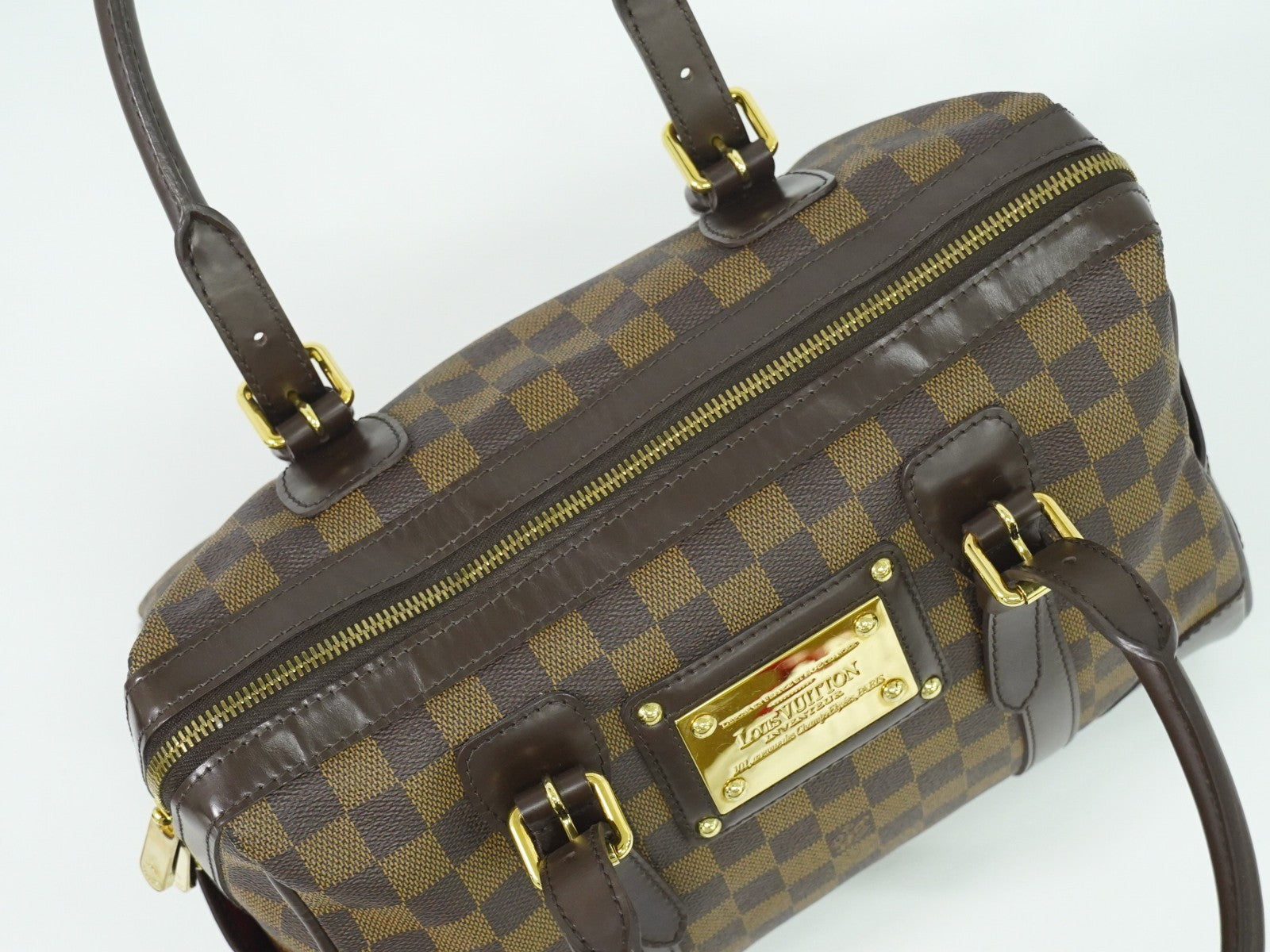 Louis Vuitton Berkeley Damier Brown Canvas Handbag (Pre-Owned)