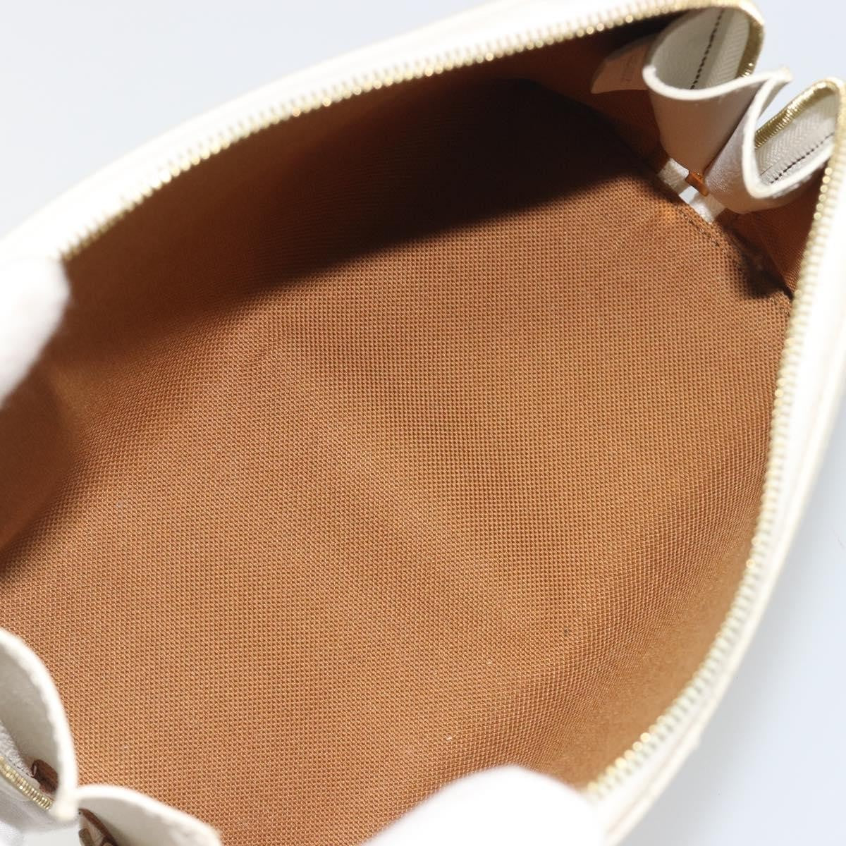 Celine Zip Around Chain Clutch Triomphe Coated Canvas Brown Canvas Clutche & Pouche Bag (Pre-Owned)