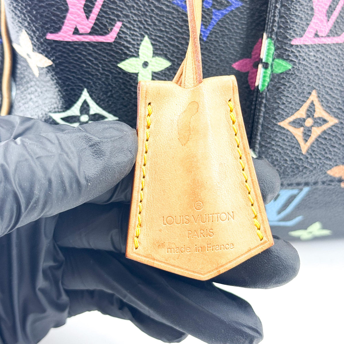 Louis Vuitton Speedy Monogram Multicolor Black Canvas Handbag (Pre-Owned)