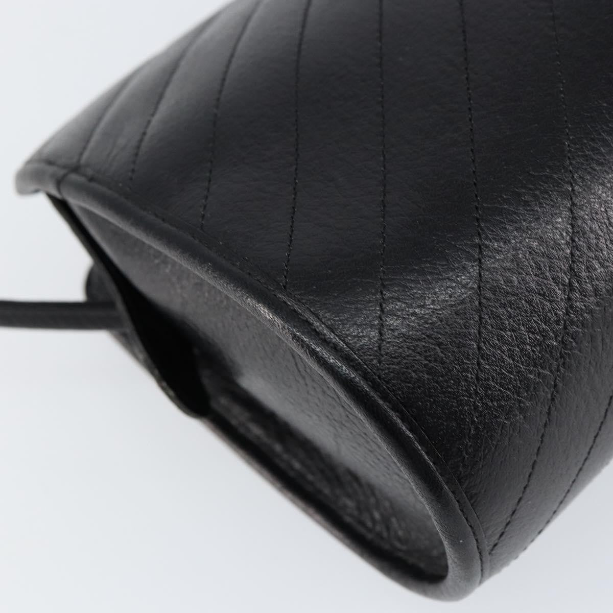 Christian Dior Vintage Leather Black Leather Shoulder Bag Bag (Pre-Owned)
