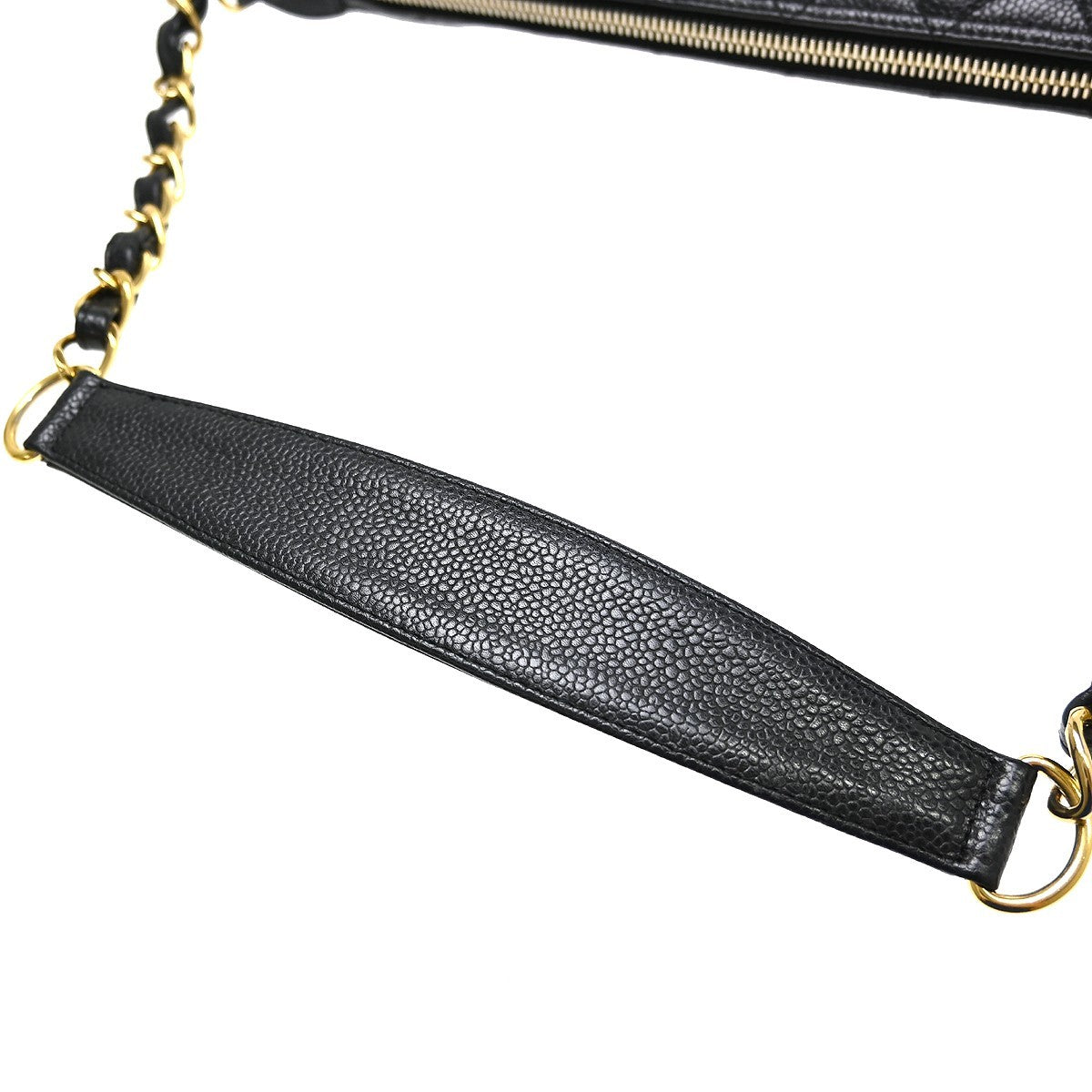 Chanel Timeless Cc Chain Quilted Caviar Black Leather Shoulder Bag Bag (Pre-Owned)