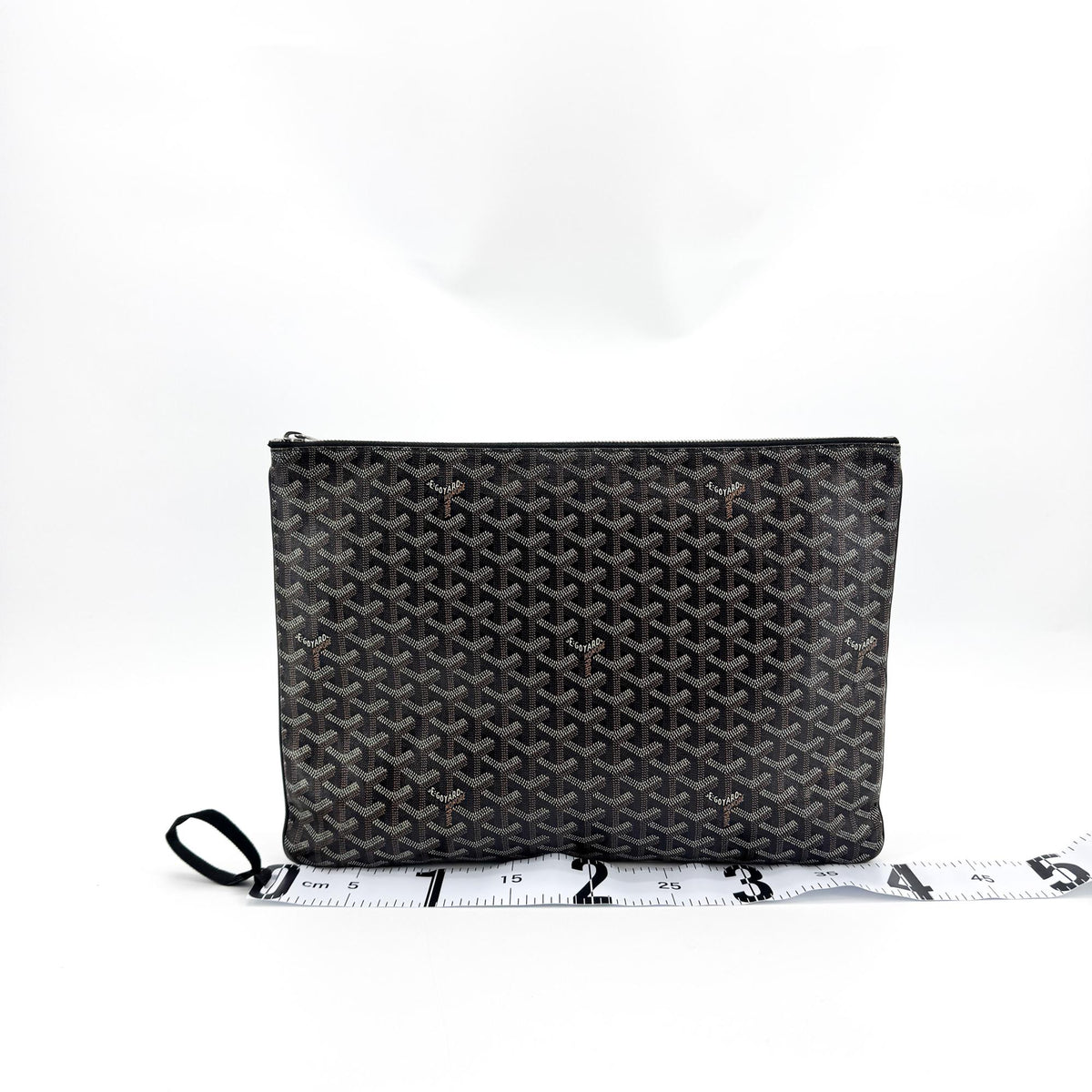 Goyard Senat Zip Printed Coated Canvas Black Canvas Clutche & Pouche Bag (Pre-Owned)
