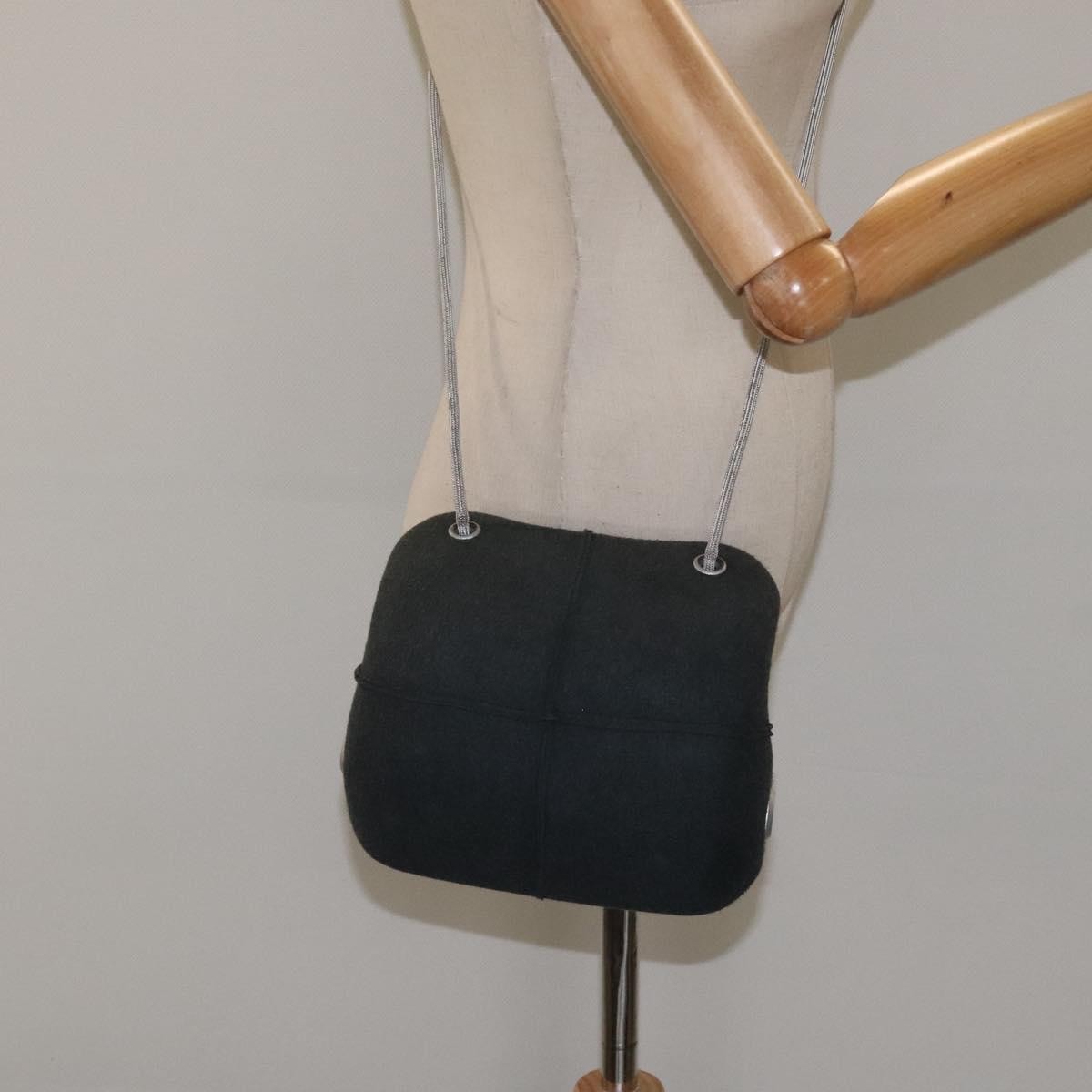 Chanel Millennium Felt Gray Synthetic Shoulder Bag Bag (Pre-Owned)