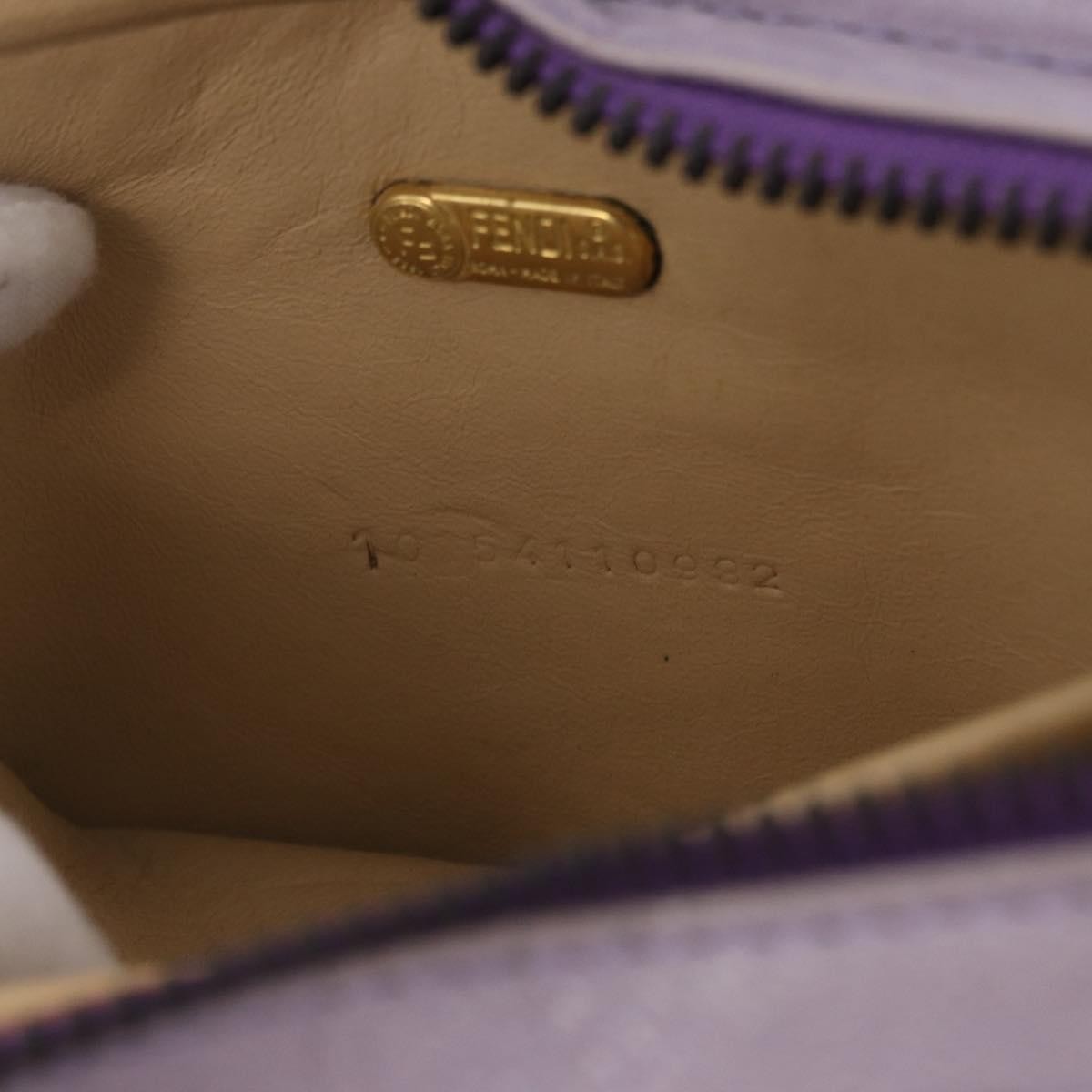 Fendi Handbag Cuir Purple Leather Handbag (Pre-Owned)