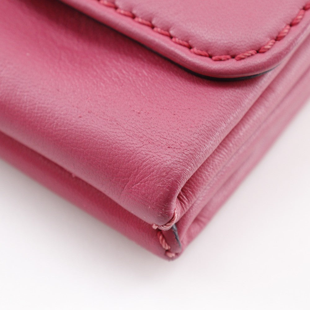 Valentino Garavani Va Va Voom Clutch Leather Pink Leather Shoulder Bag Bag (Pre-Owned)