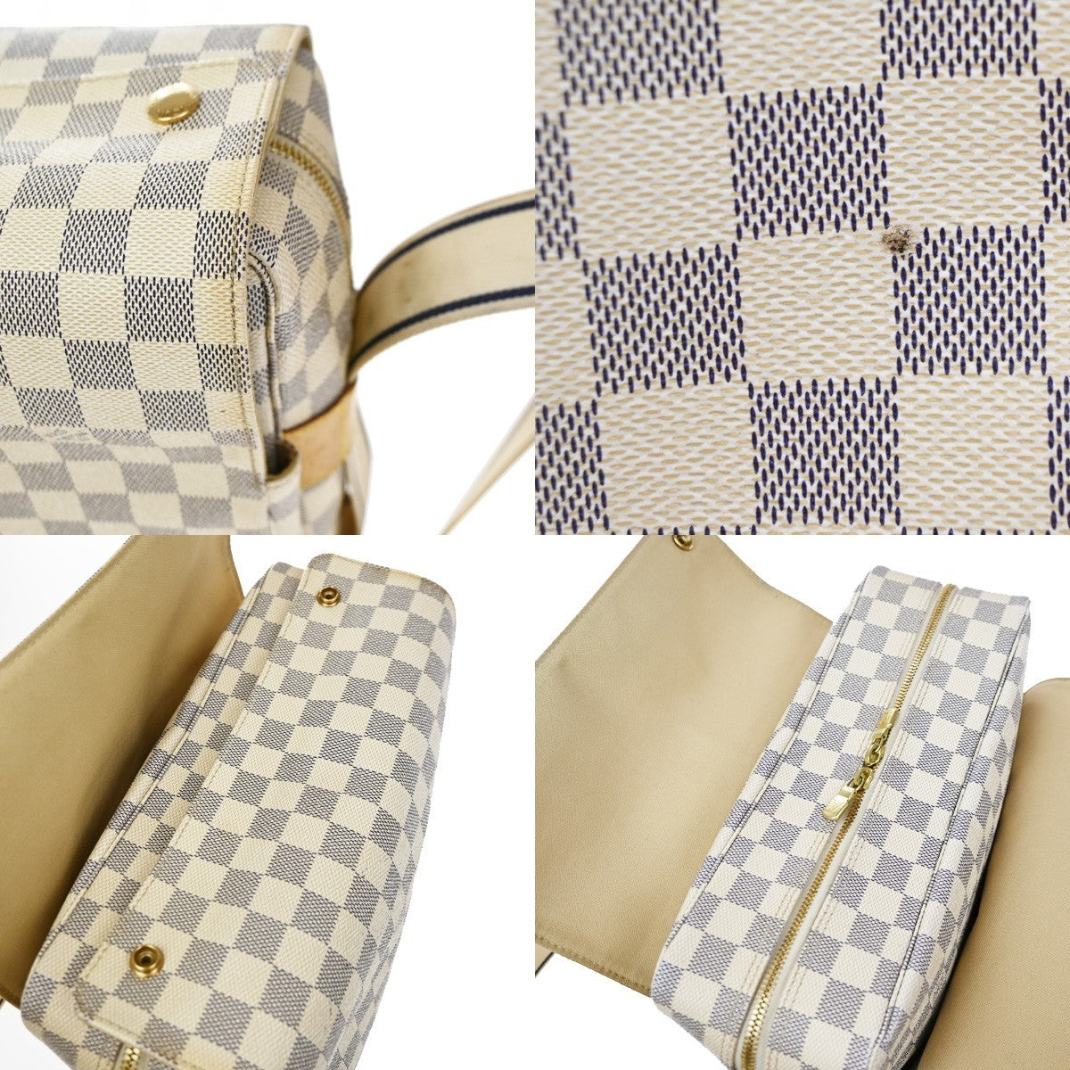 Louis Vuitton Naviglio Damier White Canvas Shoulder Bag Bag (Pre-Owned)